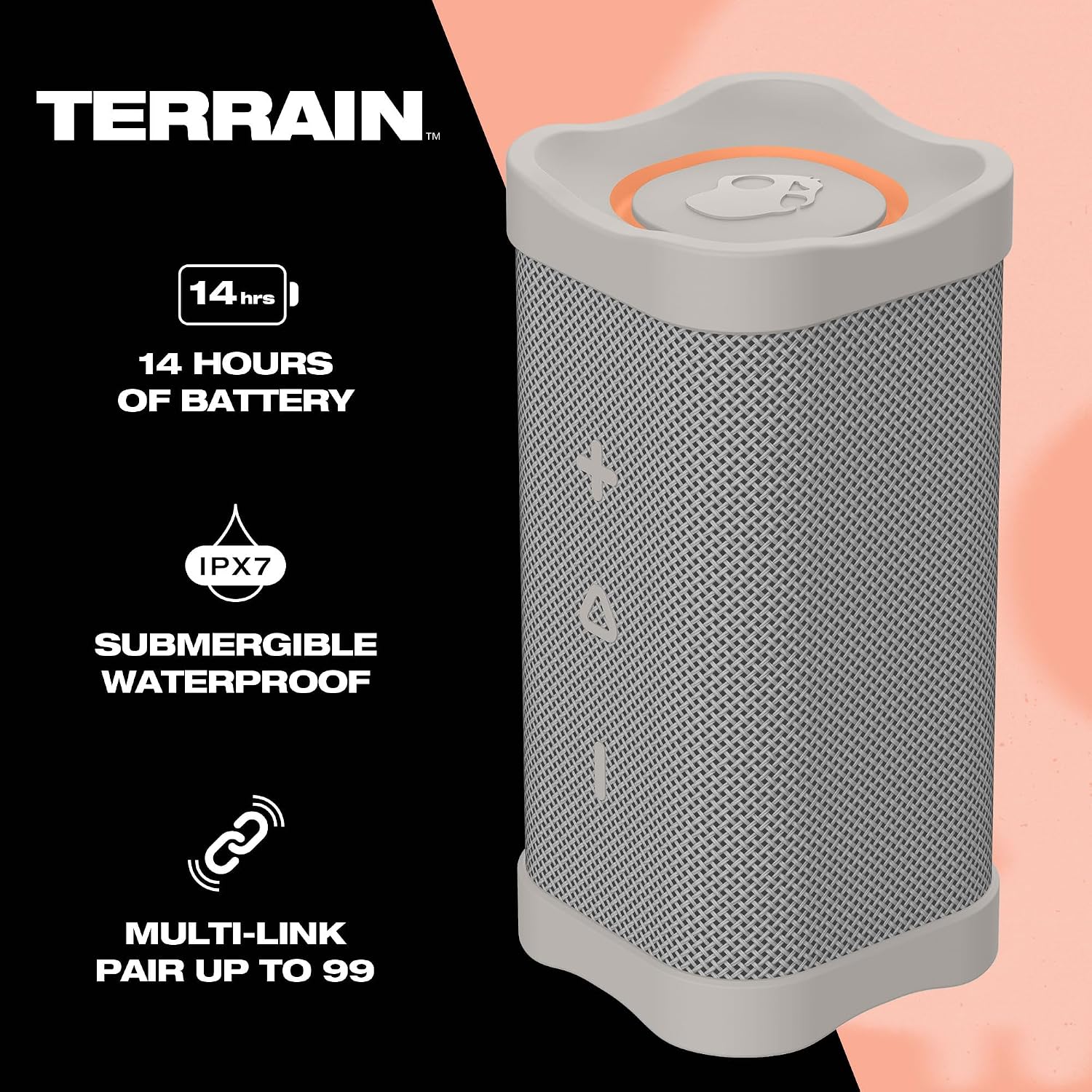 PARLANTE PORTÁTIL SKULLCANDY TERRAIN BLUETOOTH INALÁMBRICO RESISTENTE AL AGUA IPX7 - 2