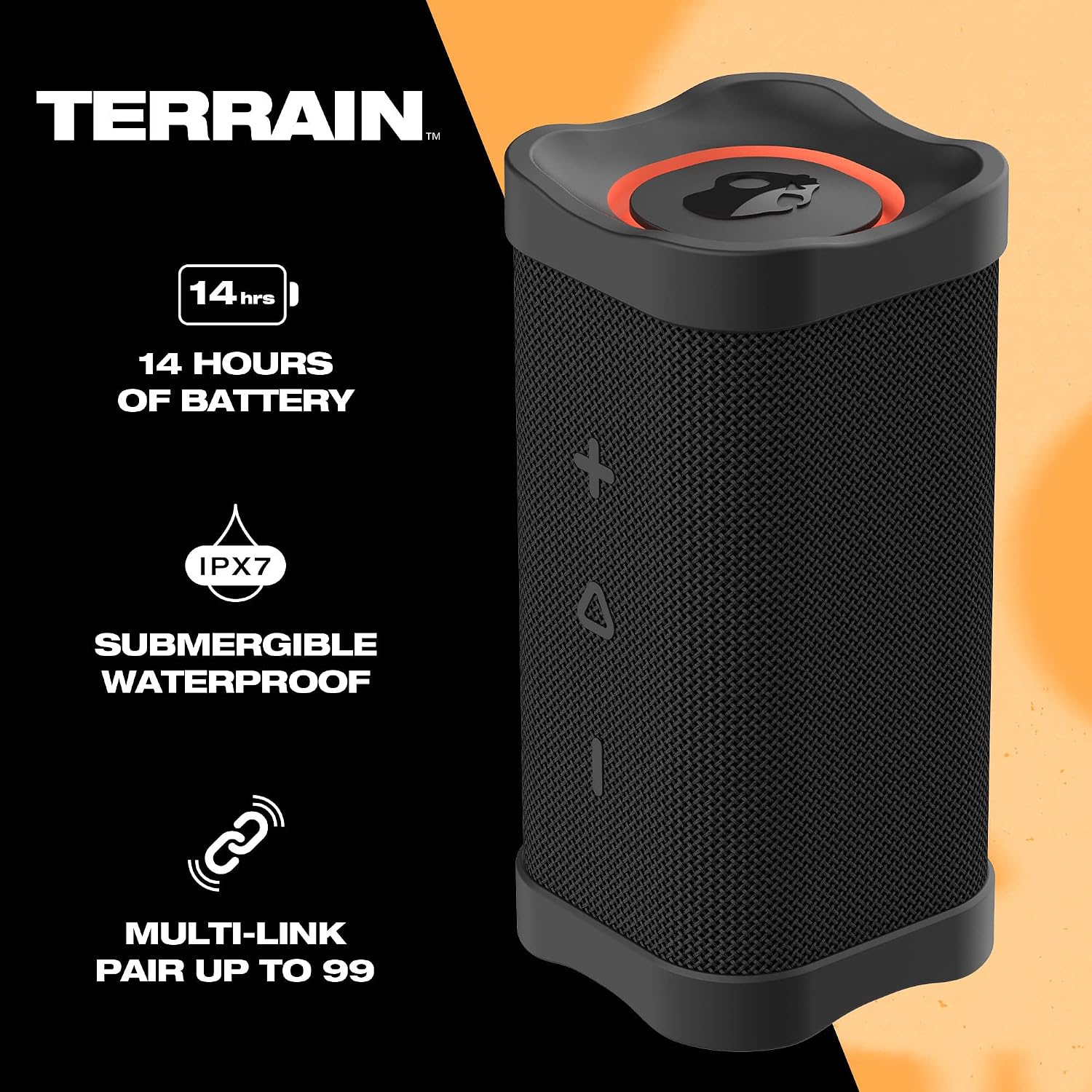 PARLANTE PORTÁTIL SKULLCANDY TERRAIN BLUETOOTH INALÁMBRICO RESISTENTE AL AGUA IPX7 - 2