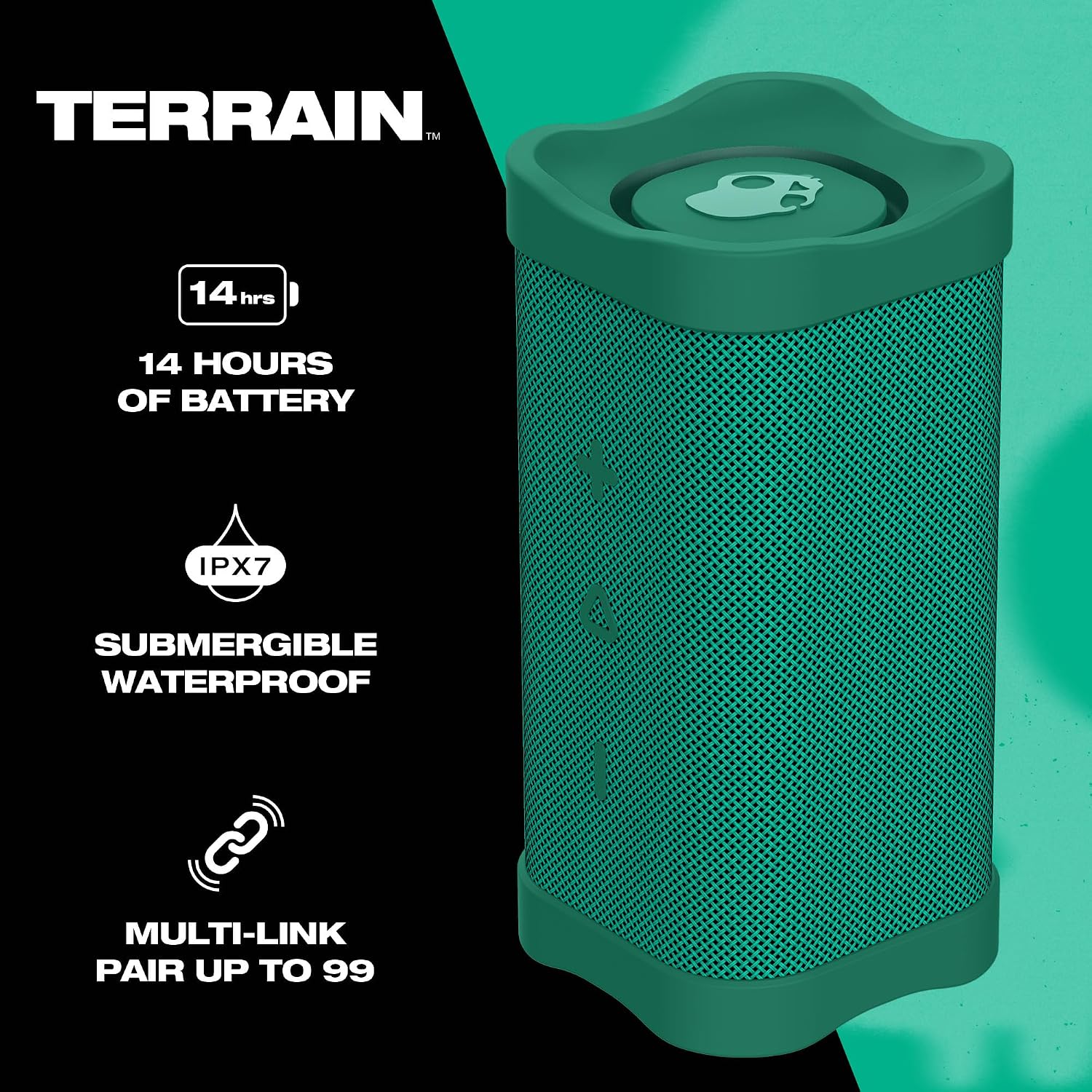 PARLANTE PORTÁTIL SKULLCANDY TERRAIN BLUETOOTH INALÁMBRICO RESISTENTE AL AGUA IPX7 - 2