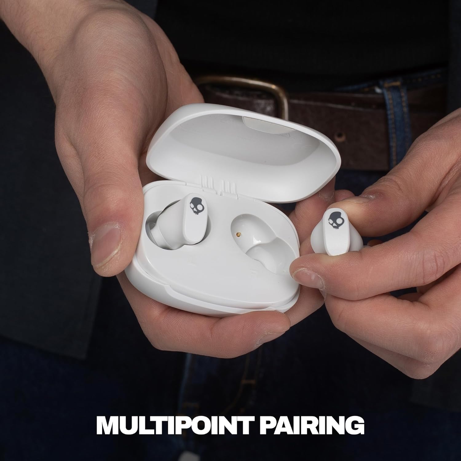 AUDÍFONOS TRUE WIRELESS SKULLCANDY SMOKIN’ BUDS 360 BONE - 5
