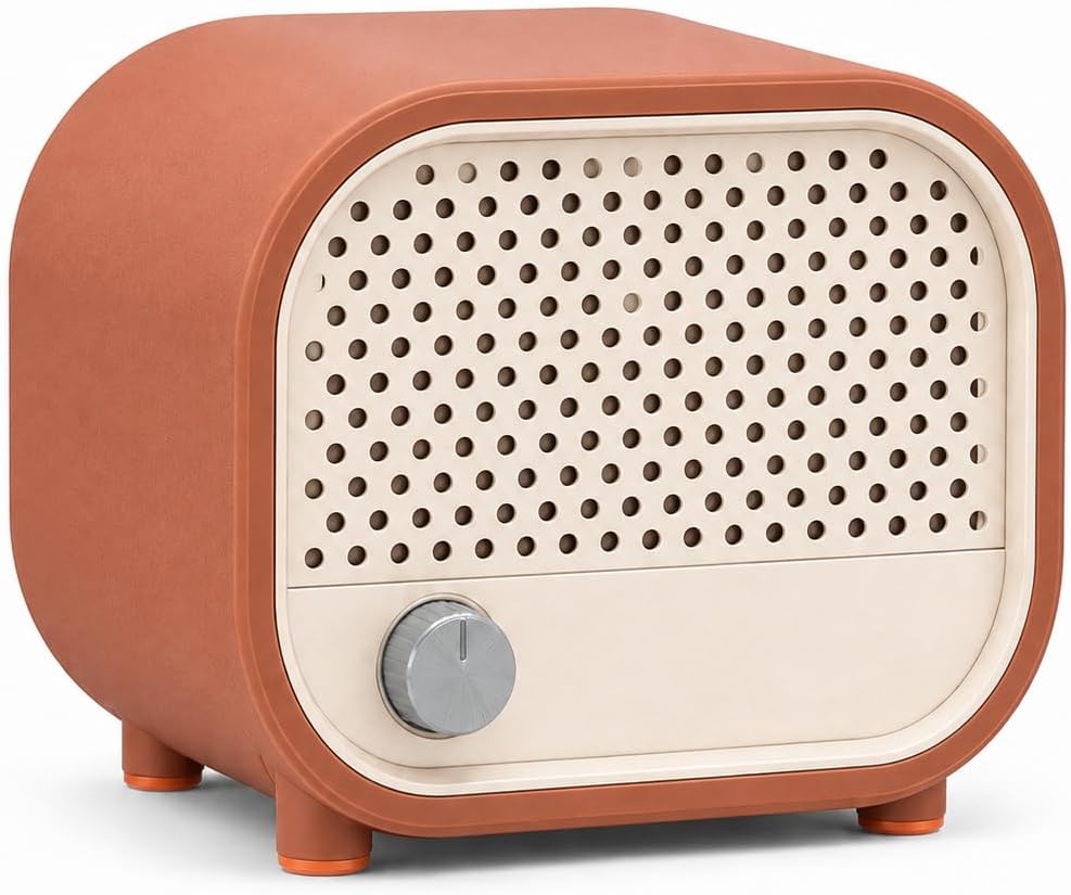FUNDA SOPORTE PARA PARLANTE INTELIGENTE NATUHODE ESTILO RADIO RETRO COMPATIBLE CON GOOGLE NEST MINI - 1