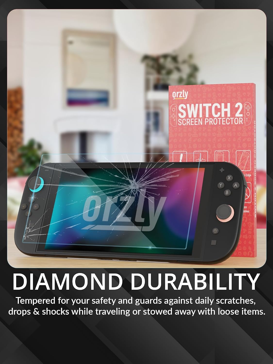 PROTECTOR DE PANTALLA DE VIDRIO TEMPLADO ORZLY PARA NINTENDO SWITCH 2 7.9 PULGADAS 4 UNIDADES - 5