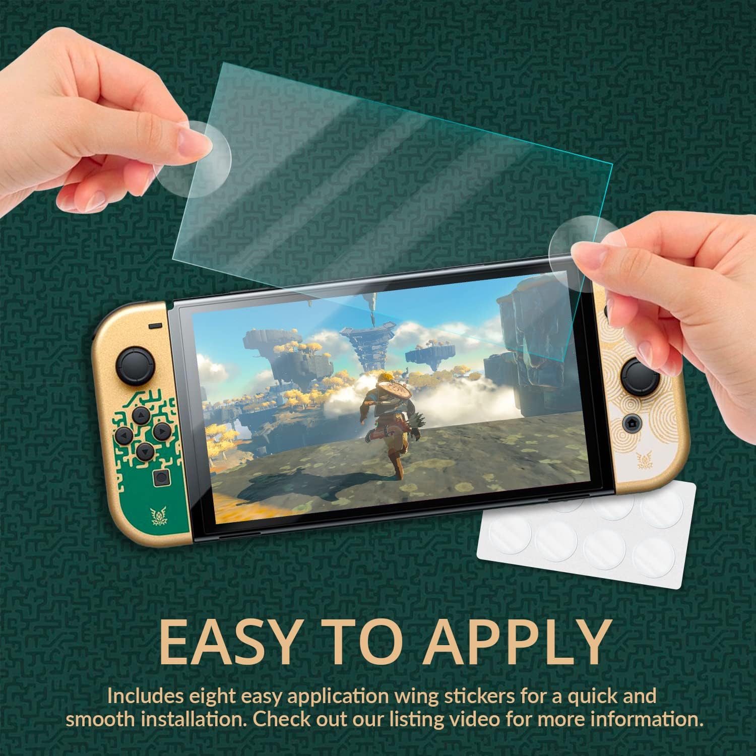 PROTECTOR DE PANTALLA DE VIDRIO TEMPLADO ORZLY PARA NINTENDO SWITCH OLED 2024 PACK 4 - 4