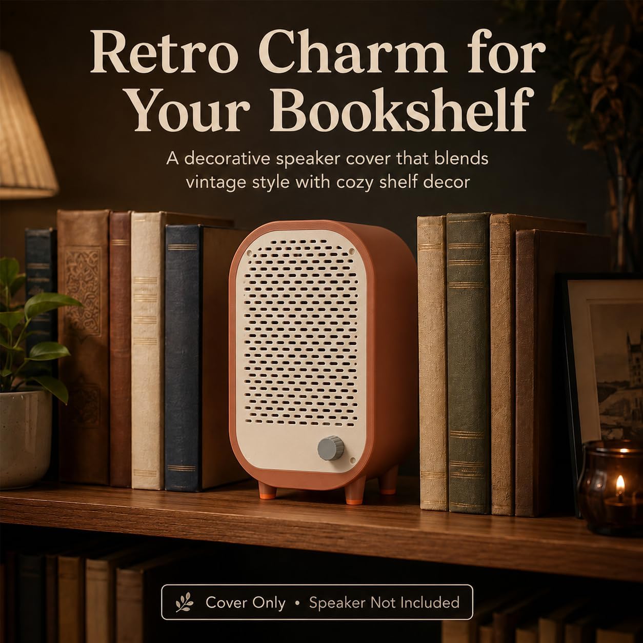 FUNDA SOPORTE PARA PARLANTE INTELIGENTE NATUHODE ESTILO RADIO RETRO PARA ECHO DOT 3 - 5