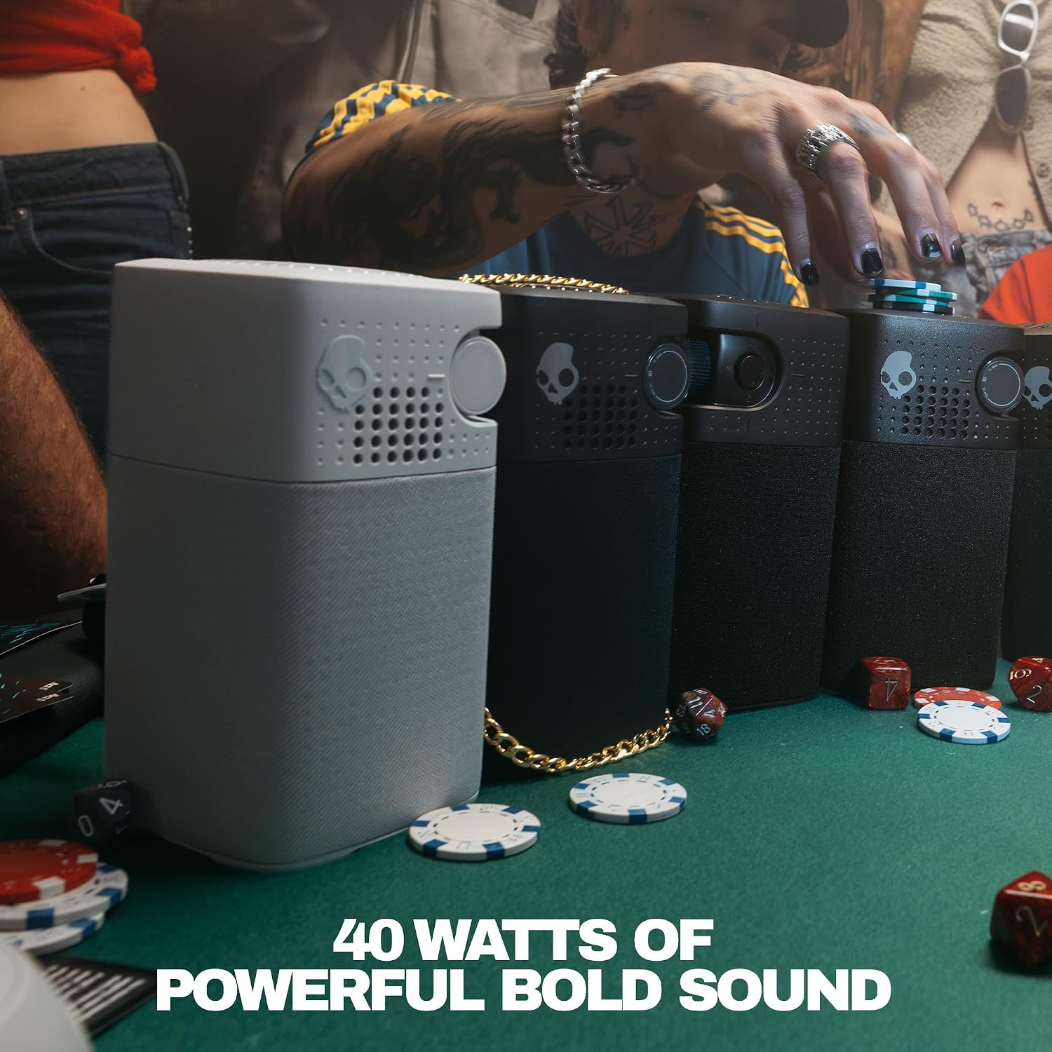 PARLANTE PORTÁTIL SKULLCANDY SESSION 900 BLUETOOTH 40W CEMENTO - 4
