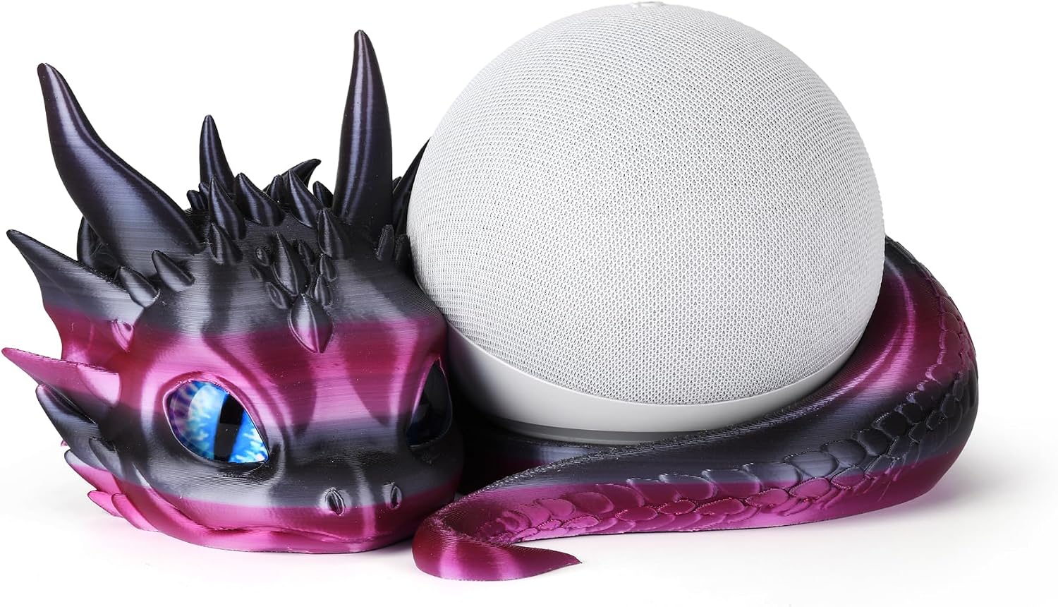 SOPORTE PARA ECHO DOT 4TA/5TA GEN GUWEWU DRAGÓN MORADO NEGRO - 1