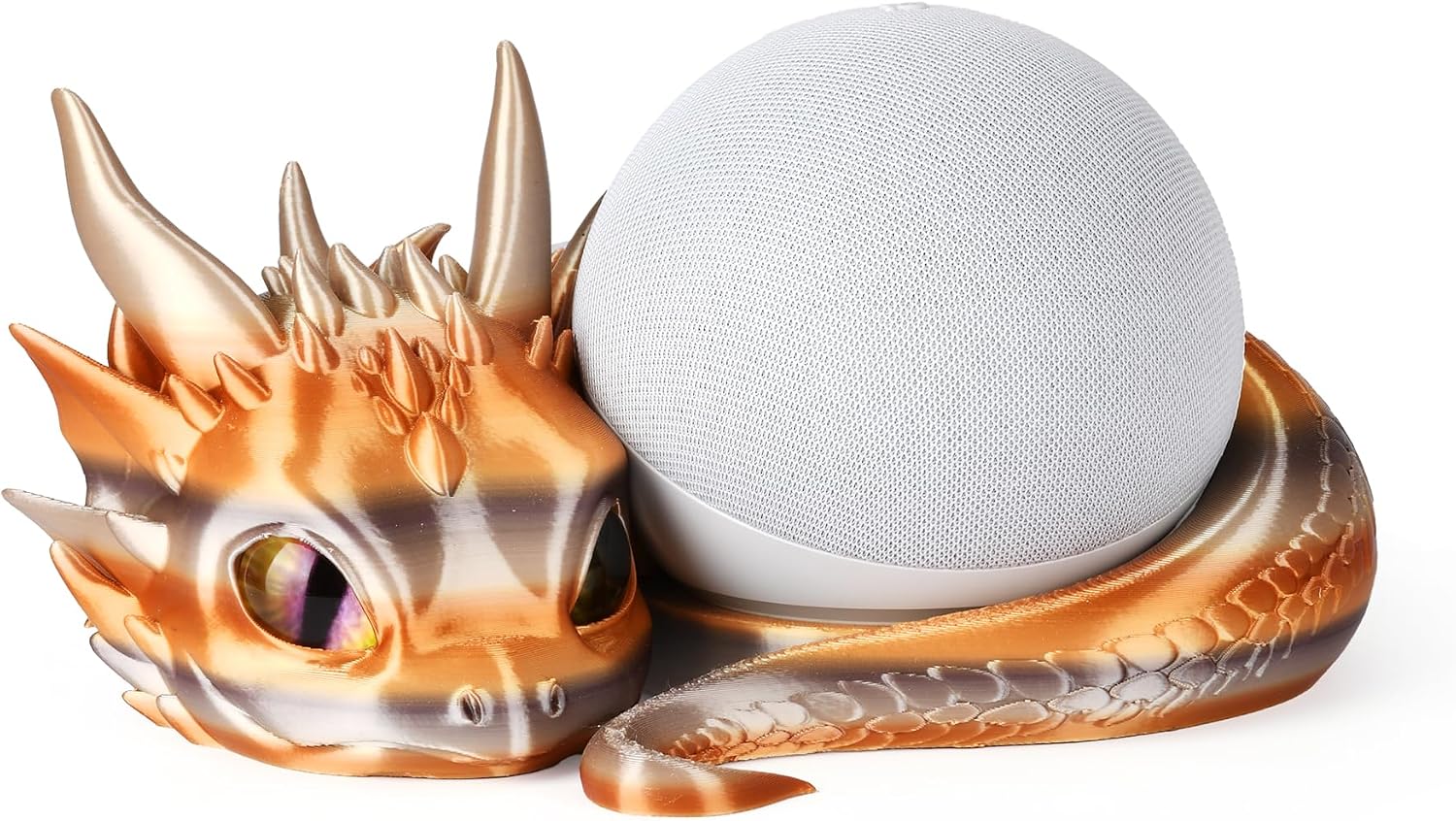 SOPORTE PARA PARLANTE GUWEWU DRAGON PARA ECHO DOT 4TA/5TA GEN BRONCE - 1