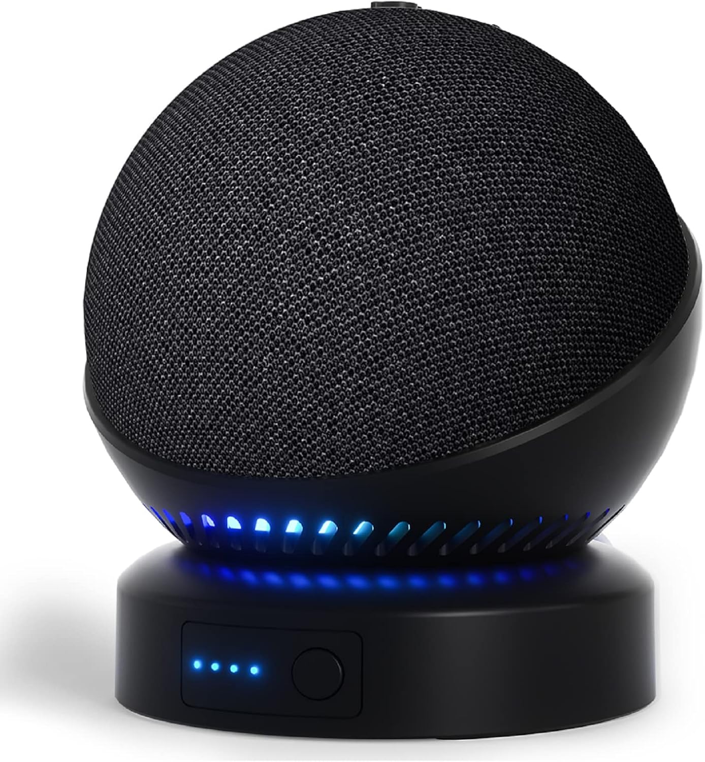 BASE CON BATERÍA PARA ECHO DOT 5TA Y 4TA GENERACIÓN Y HOMEPOD MINI NEGRA - 1