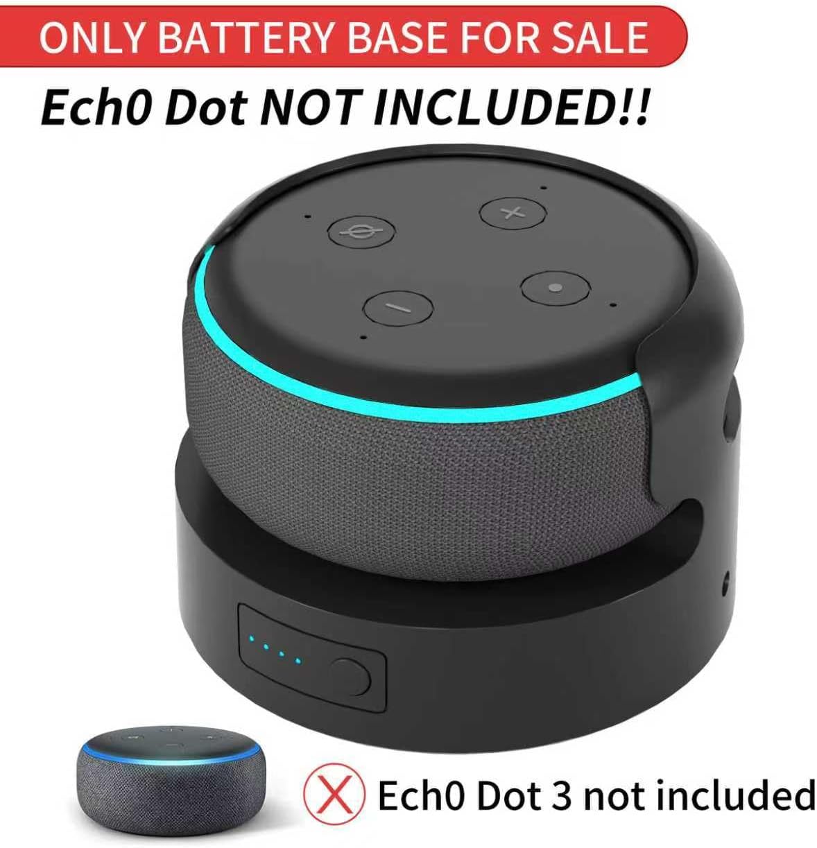 BASE BATERÍA PORTÁTIL LIBOER PARA ECHO DOT 3RA GEN Y GOOGLE NEST MINI 2 10400MAH - 4