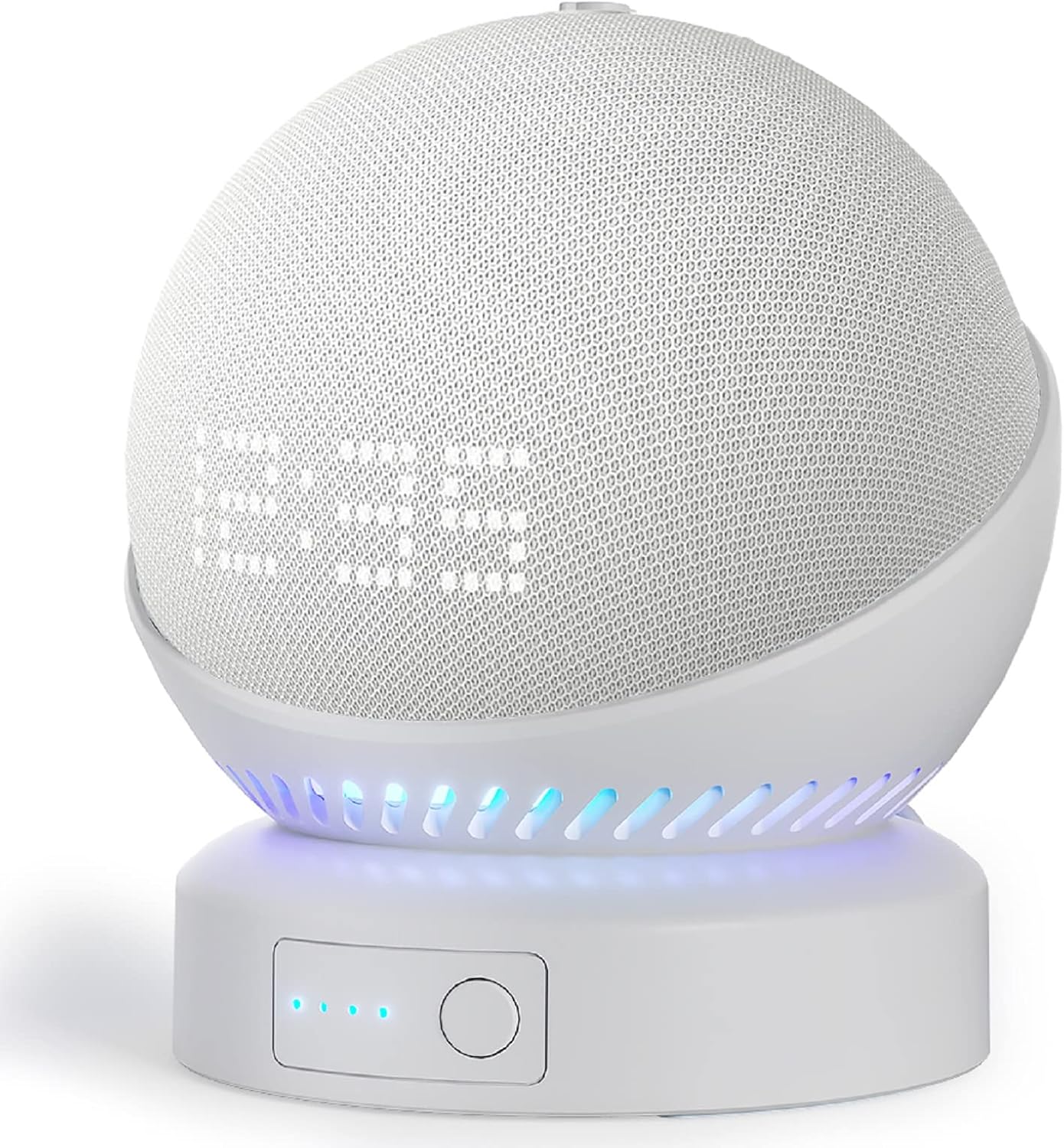 BASE CON BATERÍA PARA ECHO DOT 5TA Y 4TA GENERACIÓN Y HOMEPOD MINI BLANCO - 1