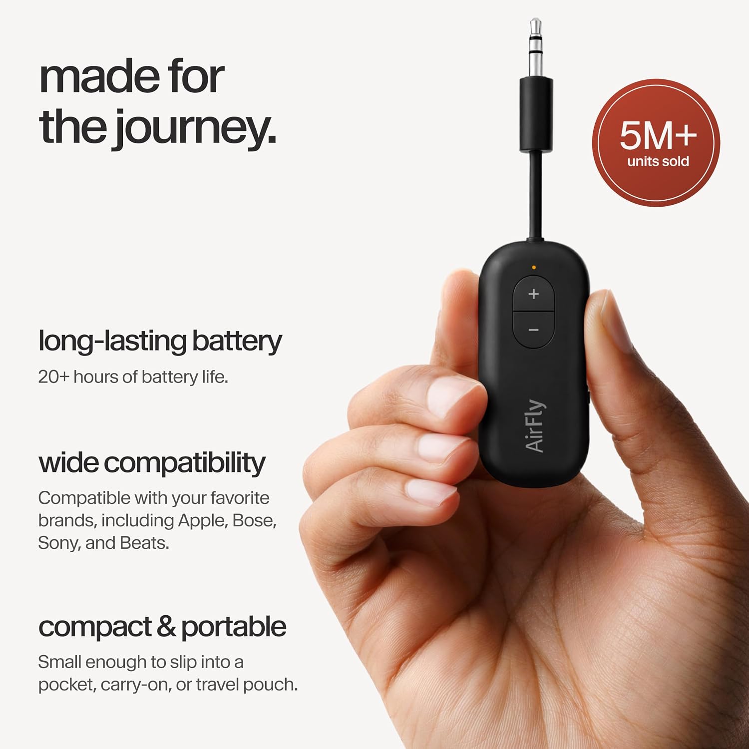 ADAPTADOR TRANSMISOR DE AUDIO BLUETOOTH TWELVE SOUTH AIRFLY SE NEGRO - 4