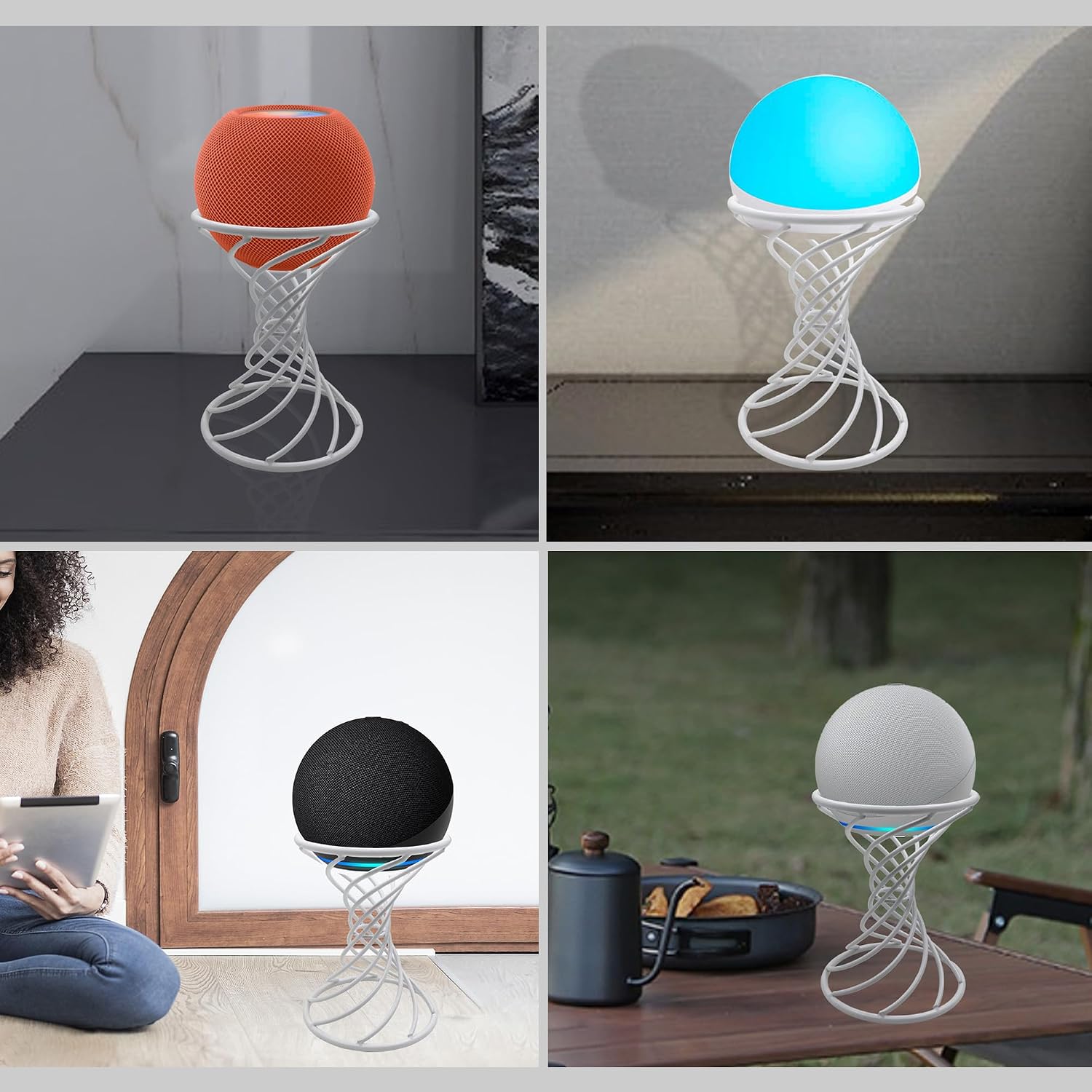SOPORTE PARA PARLANTES DUTIPLUS SMART SPEAKER TABLE STAND BLANCO - 5