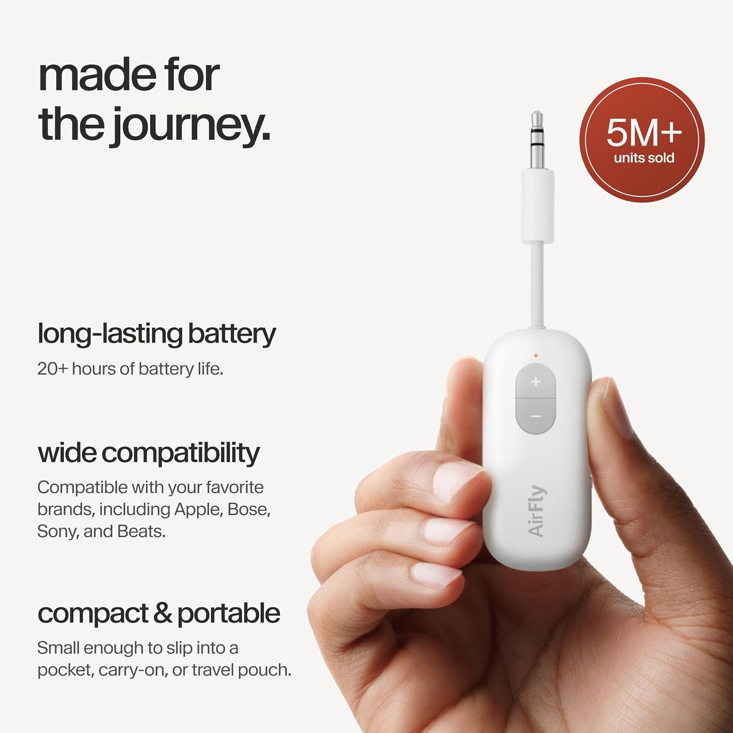 ADAPTADOR TRANSMISOR DE AUDIO BLUETOOTH TWELVE SOUTH AIRFLY SE BLANCO - 3