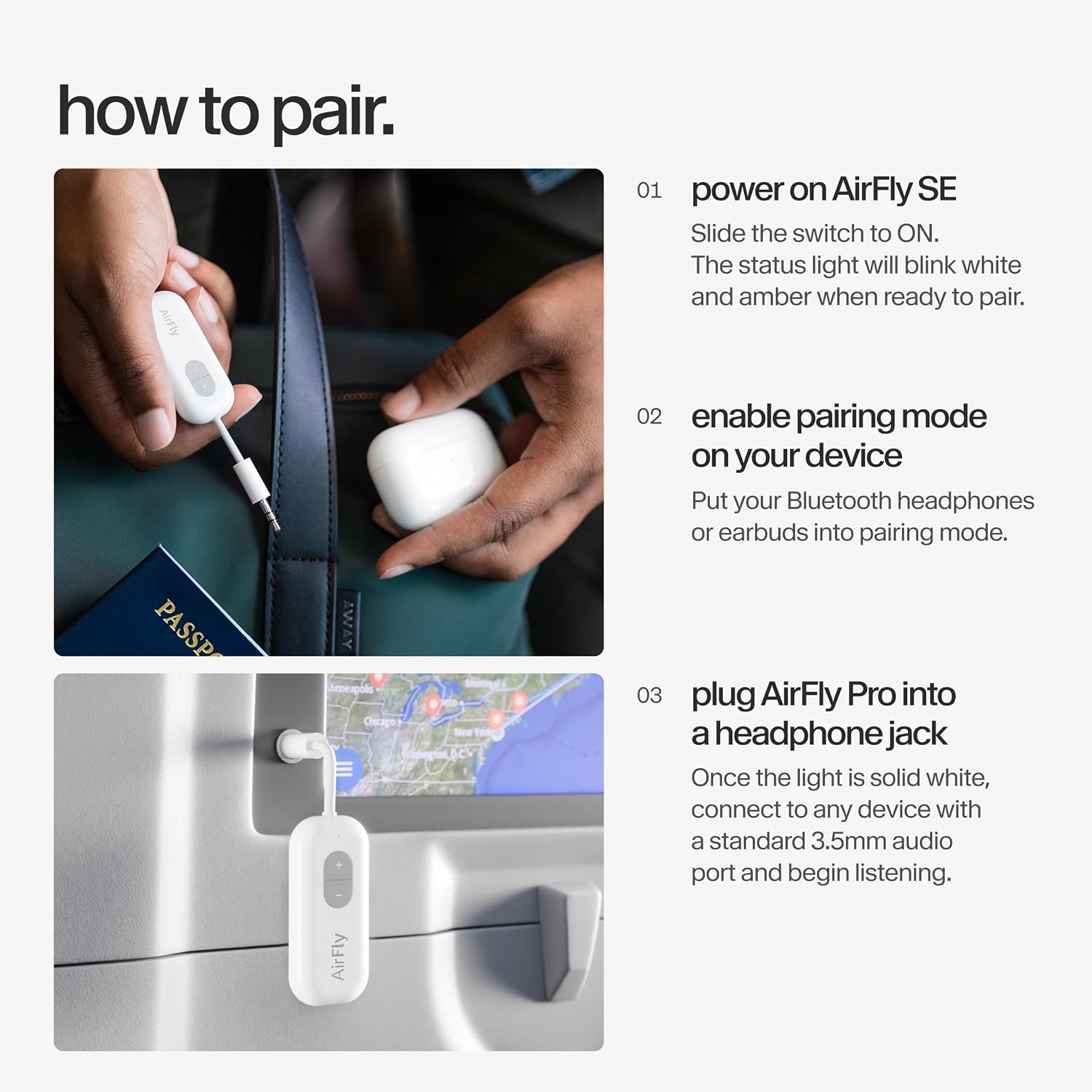 ADAPTADOR TRANSMISOR DE AUDIO BLUETOOTH TWELVE SOUTH AIRFLY SE BLANCO - 5