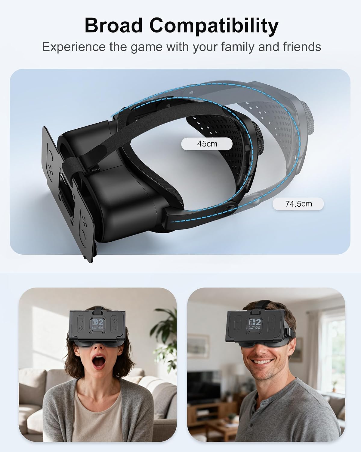 LENTES VR PARA NINTENDO SWITCH 2 STARTRC GAMES CON LENTES HD AJUSTABLES Y CORREA CÓMODA - 5