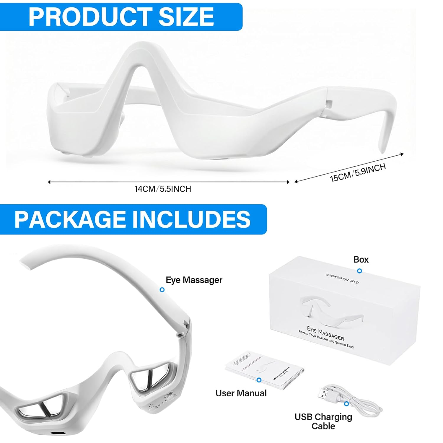DISPOSITIVO DE TERAPIA DE LUZ ROJA PARA CONTORNO DE OJOS XUNIQ RECARGABLE USB-C 4 MODOS 3 INTENSIDADES - 5