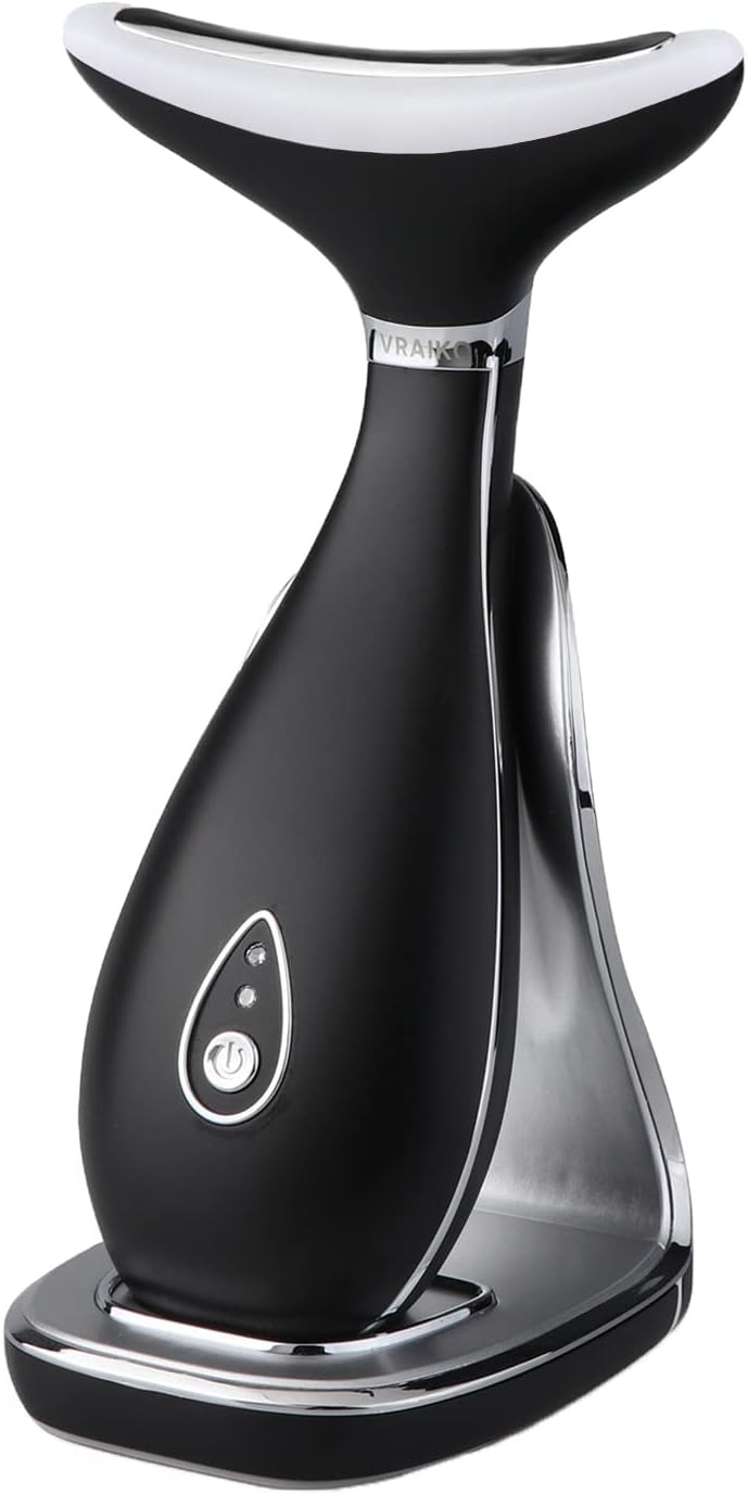 MASAJEADOR FACIAL VRAIKO LILY PARA CUELLO Y ROSTRO NEGRO MATE - 1