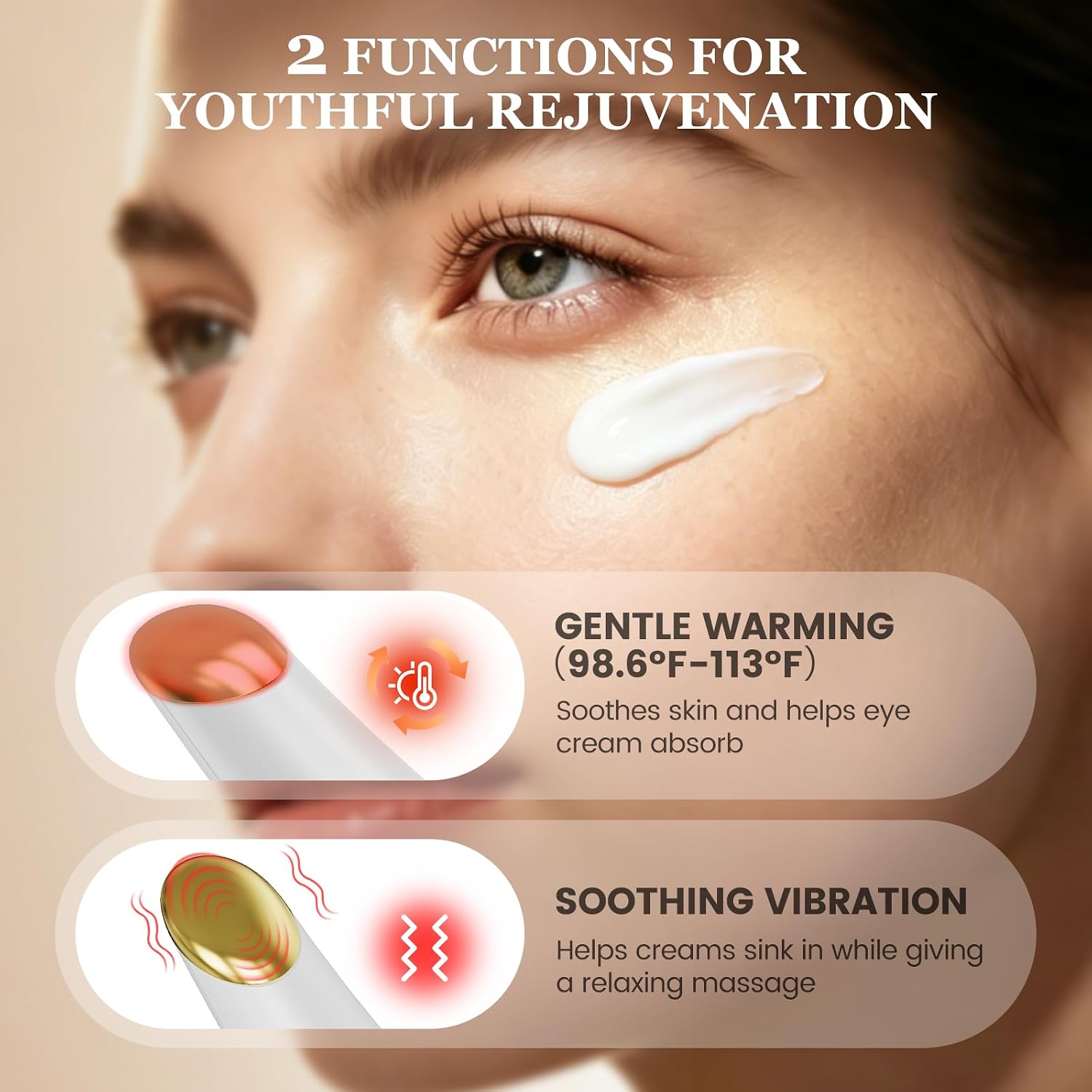 MASAJEADOR DE OJOS CON CALOR DOCOCO BLANCO - 3