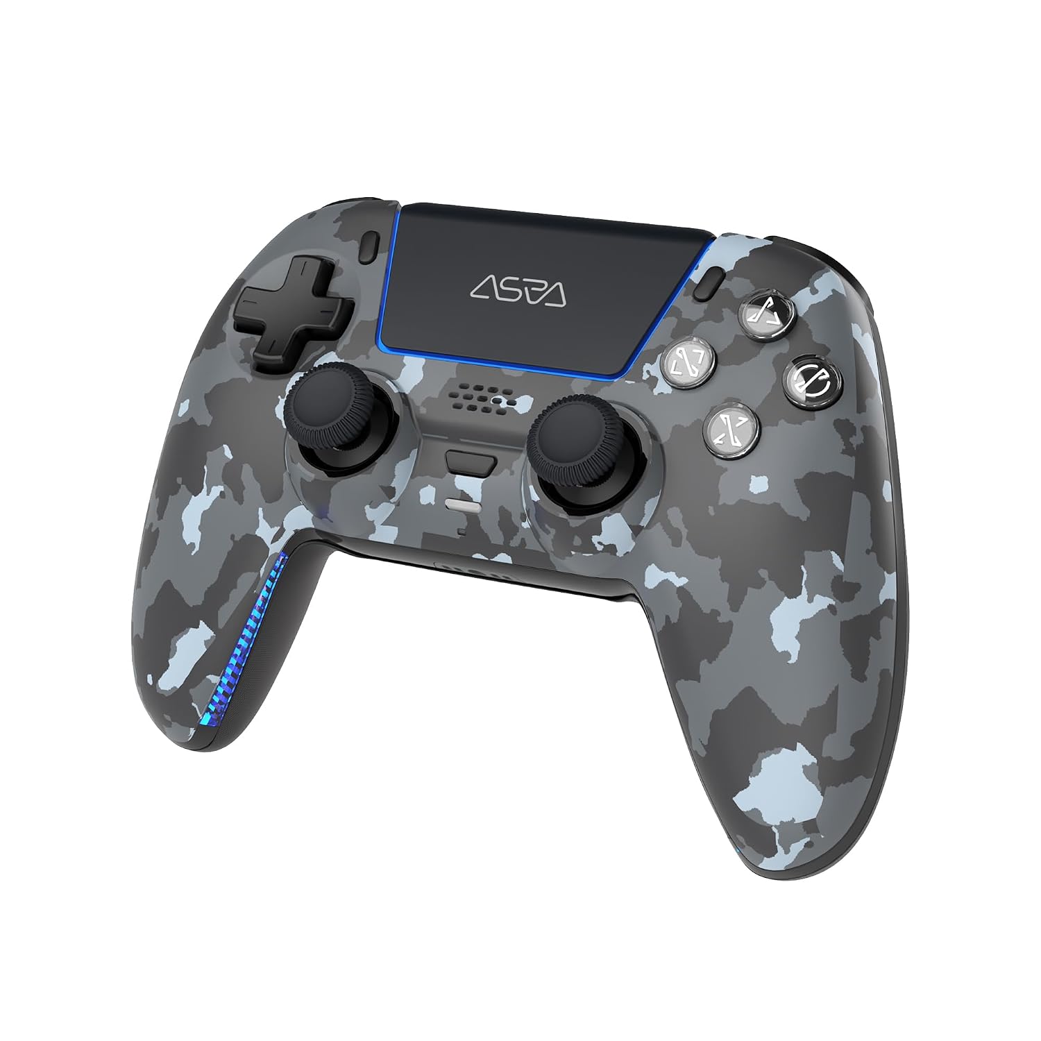 CONTROL INALÁMBRICO PARA JUEGOS ASRVA CAMUFLAJE GRIS PARA PS5, PC, STEAM Y MÓVIL - 1