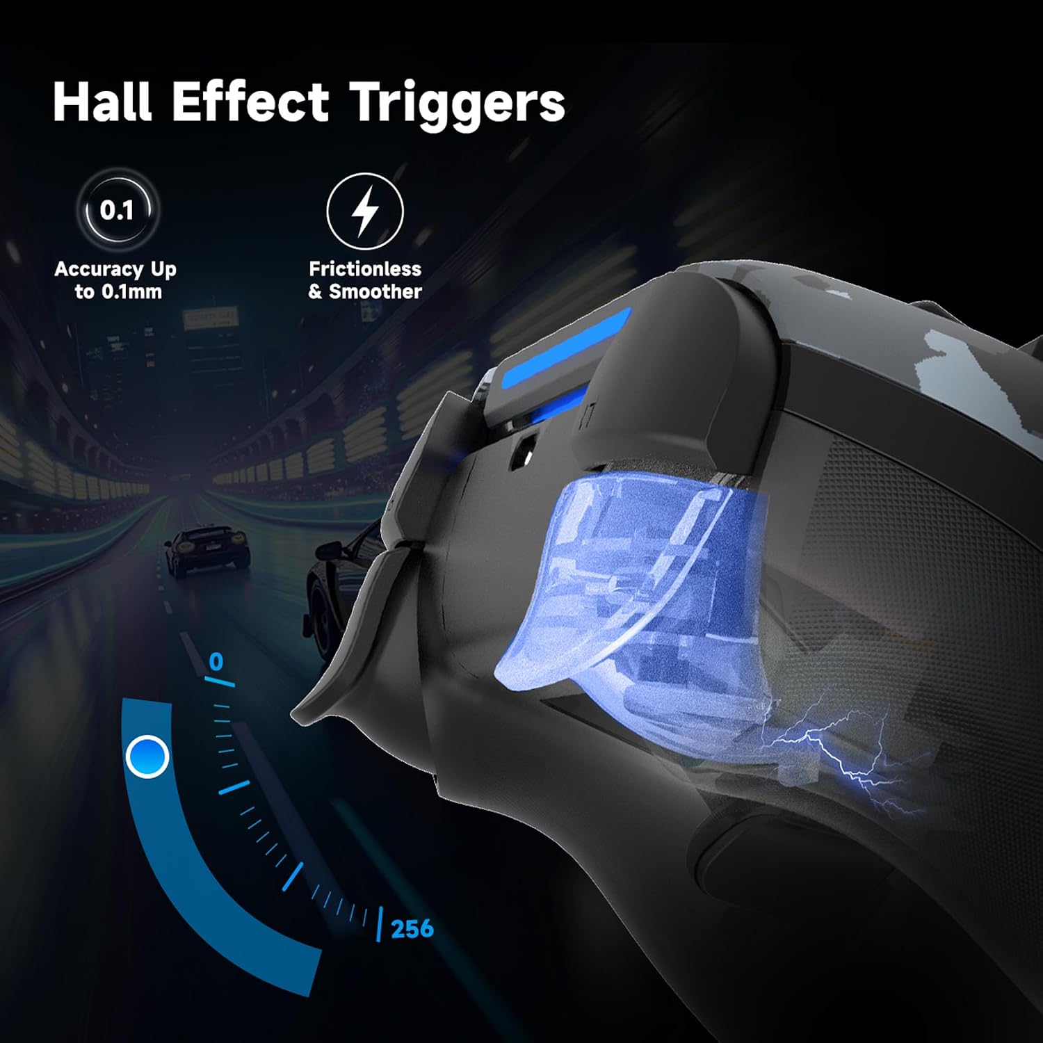 CONTROL INALÁMBRICO PARA JUEGOS ASRVA CAMUFLAJE GRIS PARA PS5, PC, STEAM Y MÓVIL - 5