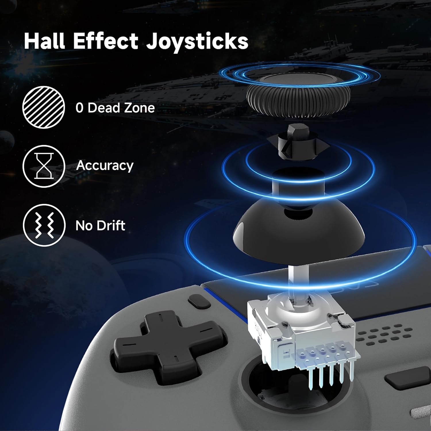 CONTROL INALÁMBRICO PARA JUEGOS ASRVA GREY PARA PS5, PC Y STEAM - 3