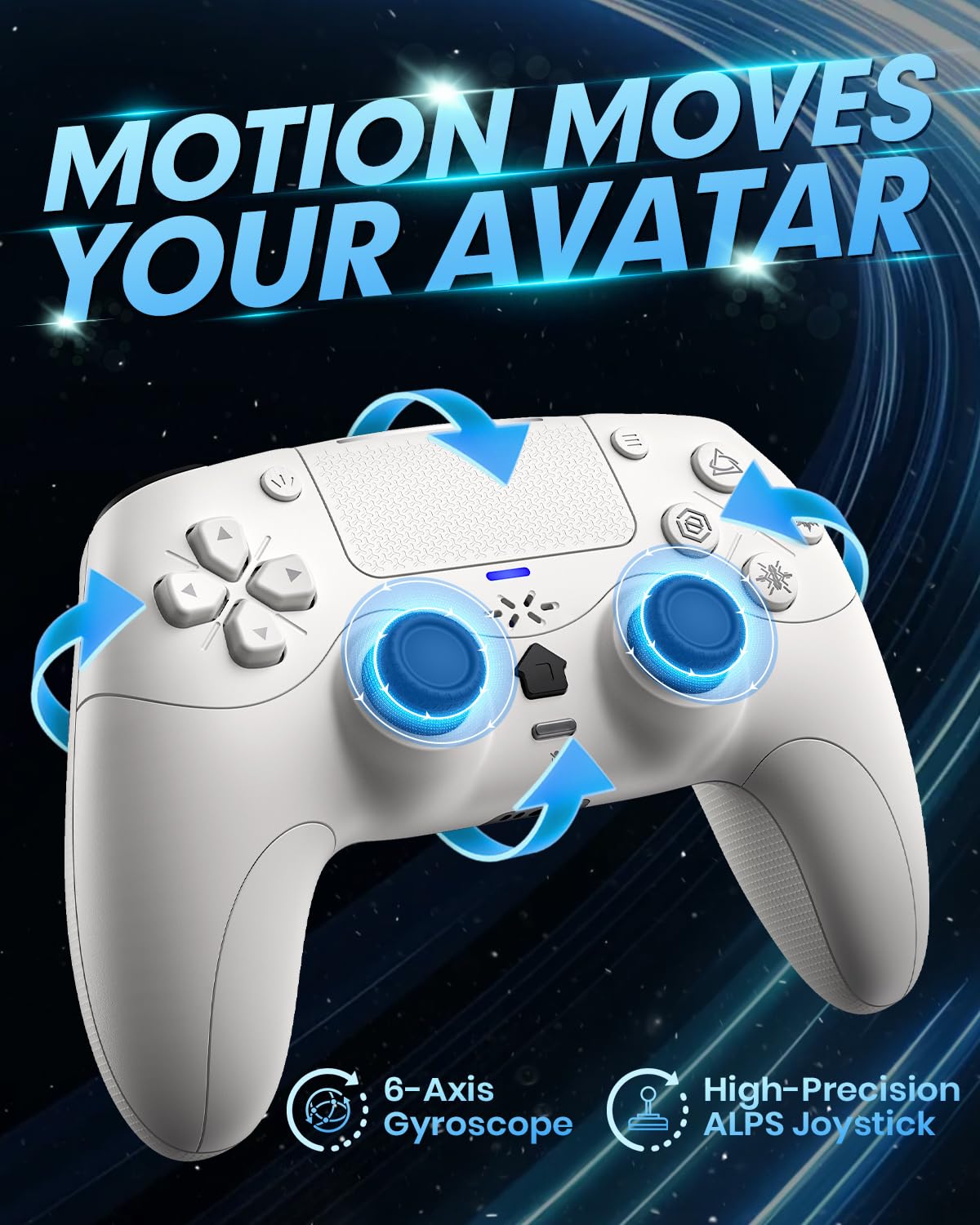 MANDO GAMROMBO HAPTIC FEEDBACK PARA PS5 INALÁMBRICO CON MICRÓFONO INTEGRADO Y GATILLOS DE RESPUESTA DINÁMICA - 4