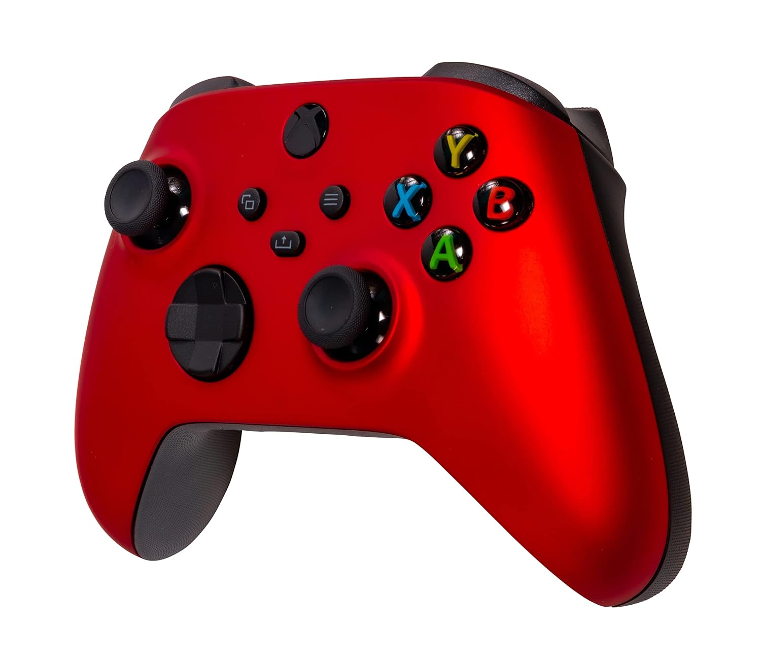 GAMEPAD XBOX ONE SERIES X S CRAZY CONTROLLERZ SOFT TOUCH ROJO METÁLICO - 2