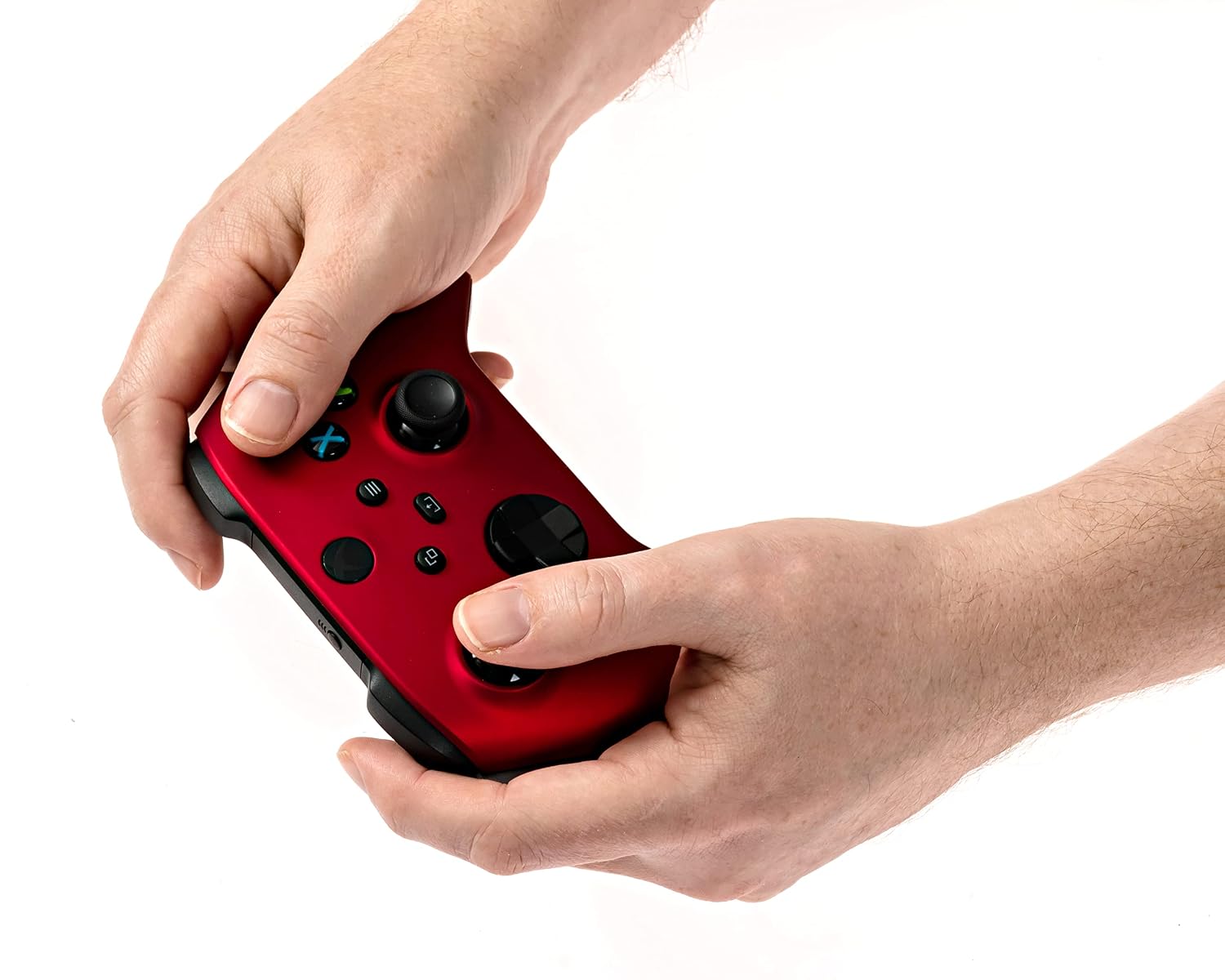 GAMEPAD XBOX ONE SERIES X S CRAZY CONTROLLERZ SOFT TOUCH ROJO METÁLICO - 3