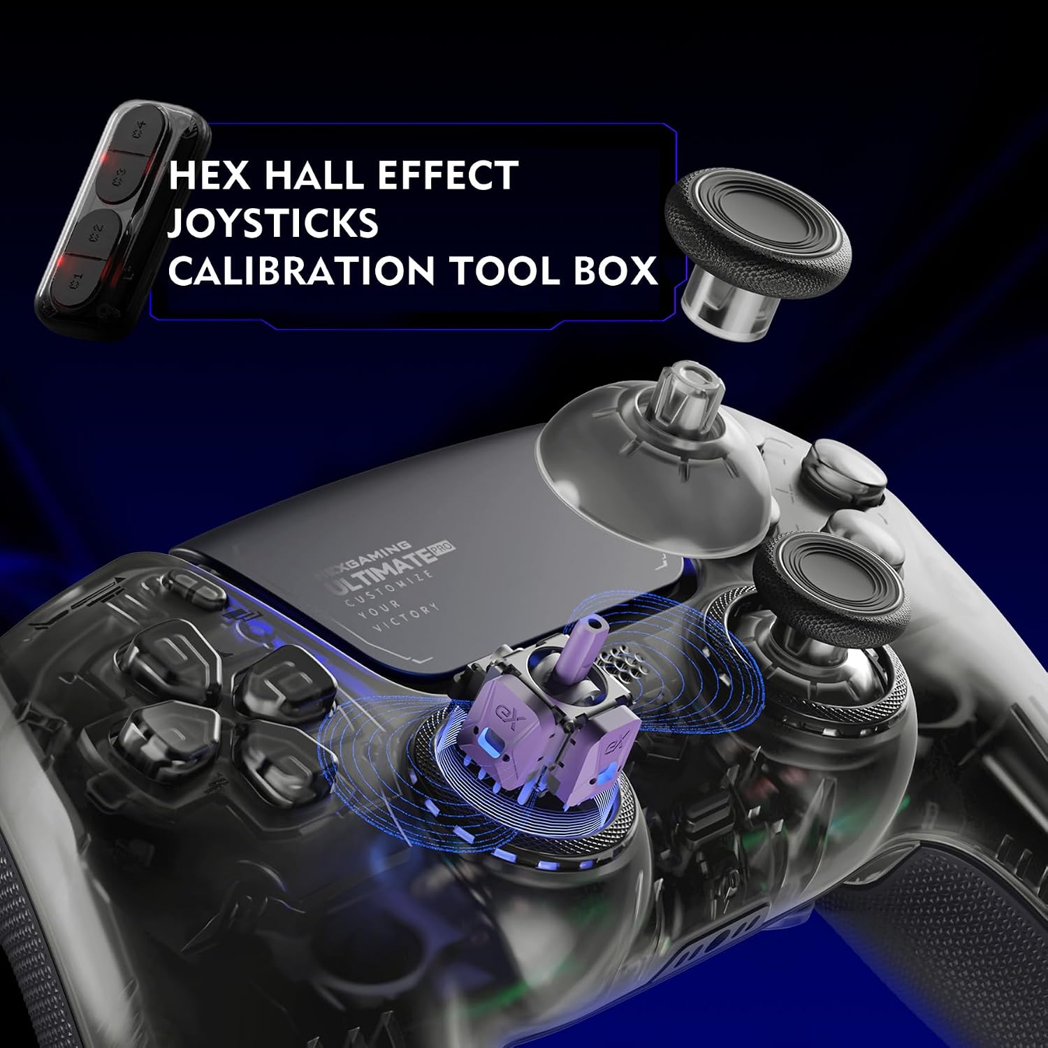 CONTROL PARA PS5 HEXGAMING ULTIMATE PRO NEGRO EXPLORADOR - 4