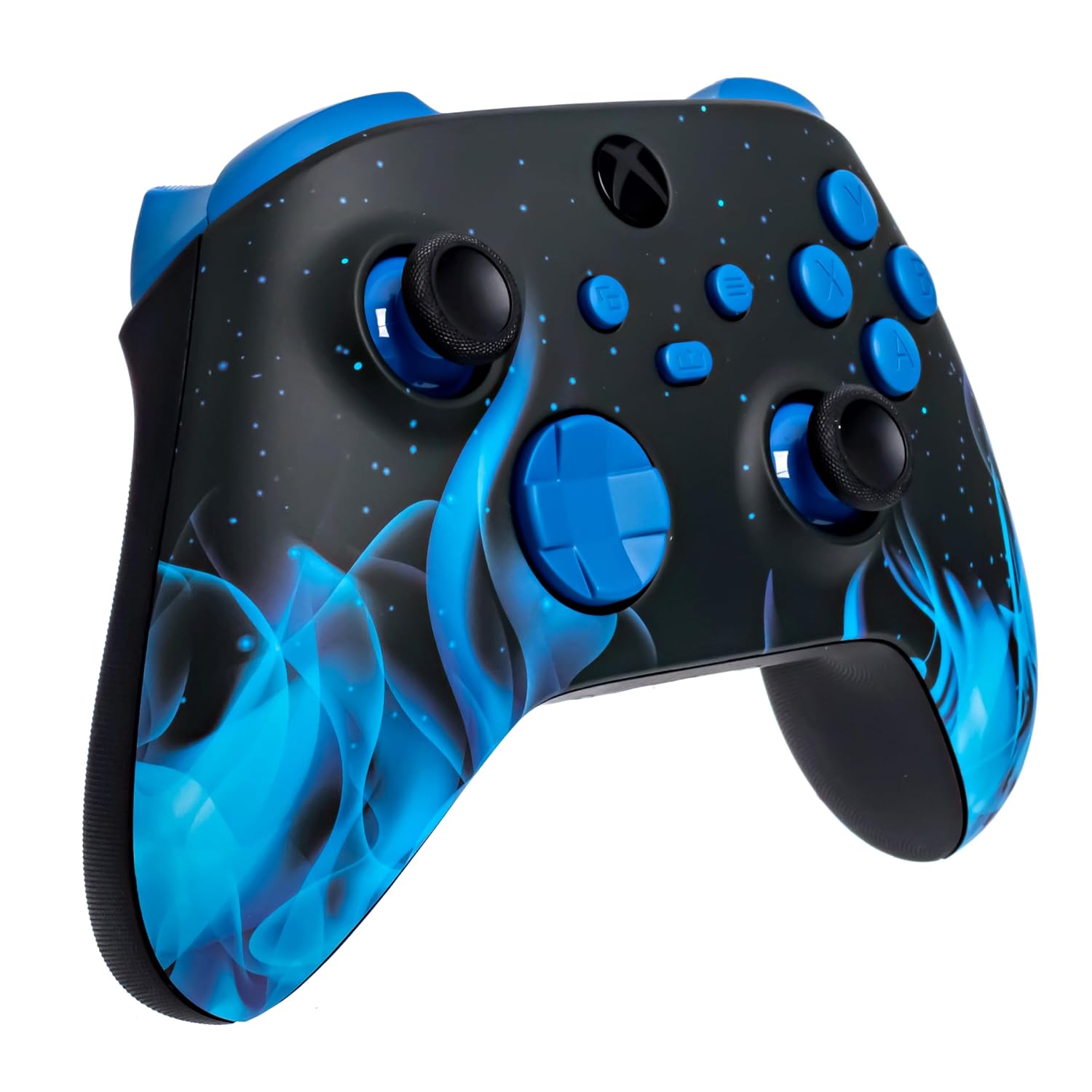 MANDO INALÁMBRICO PERSONALIZADO CRAZY CONTROLLERZ CUSTOMZ SERIES PARA XBOX ONE SERIES X S PC DISEÑO LLAMAS AZULES - 3