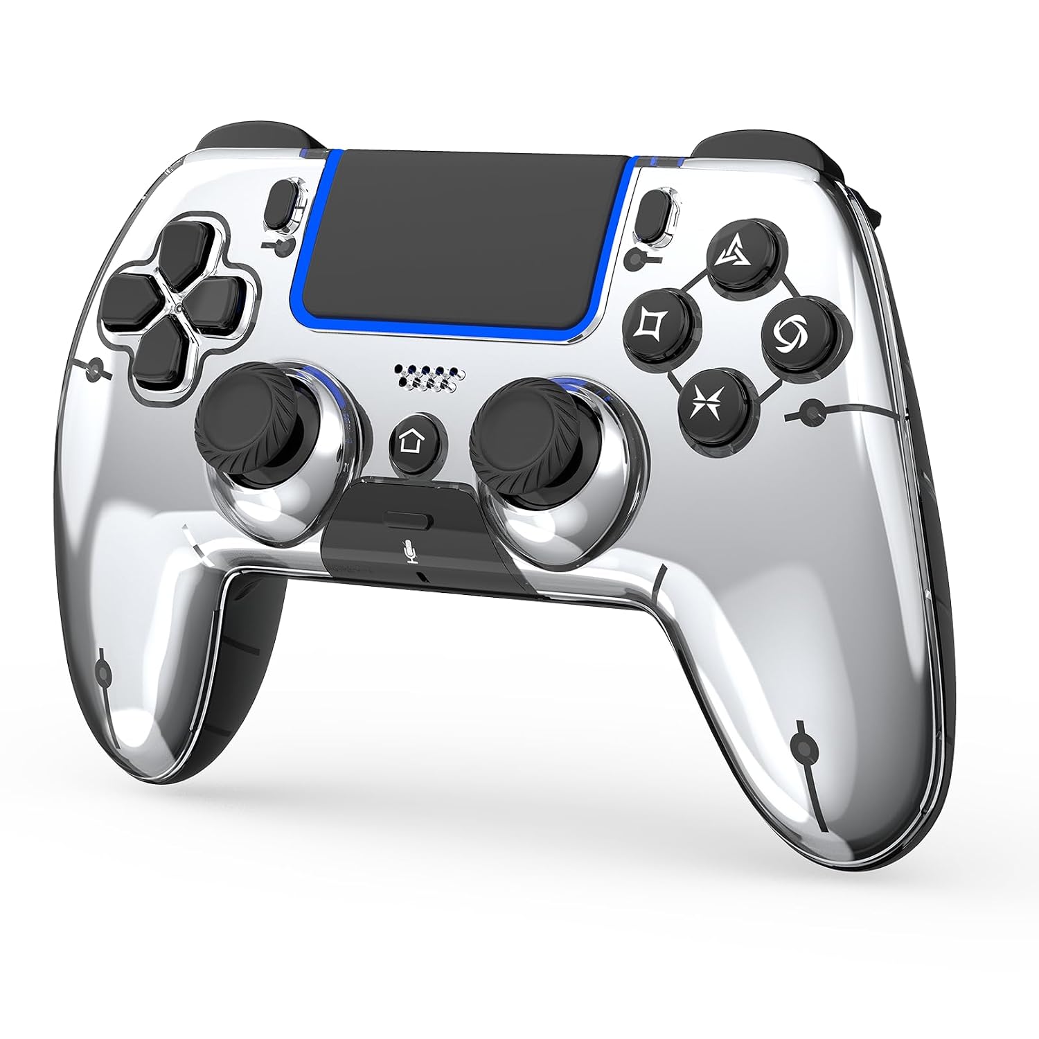 CONTROL INALÁMBRICO BETMI PARA PS5 PRO/SLIM/MAC/PC PLATEADO METÁLICO - 1