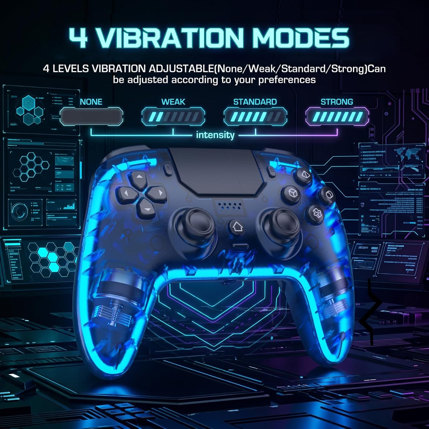 CONTROL INALÁMBRICO SZDILONG PARA PS5 PRO/SLIM, MAC, IOS, STEAM, PC/ANDROID - 4