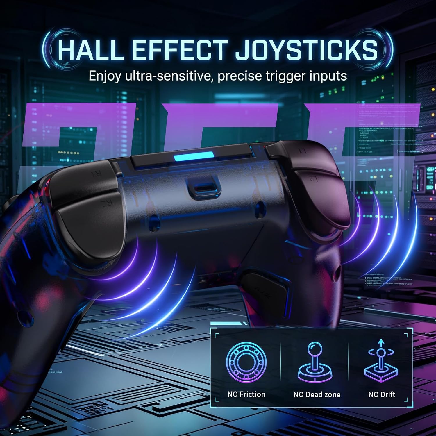 CONTROL INALÁMBRICO SZDILONG PARA PS5 PRO/SLIM, MAC, IOS, STEAM, PC/ANDROID - 5