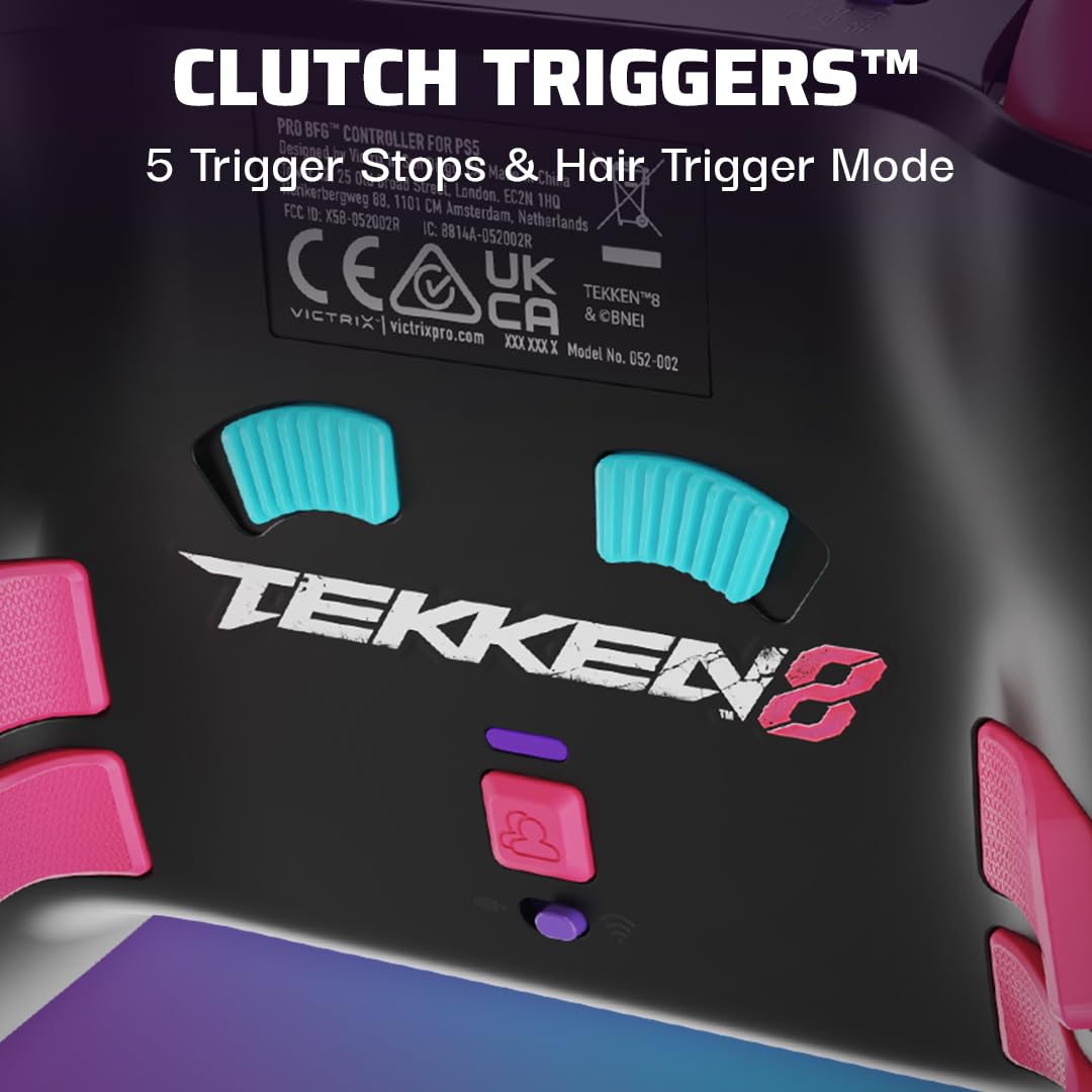 CONTROL INALÁMBRICO PARA GAMING VICTRIX PRO BFG TEKKEN 8 RAGE ART PARA PS5, PS4 Y PC - 3