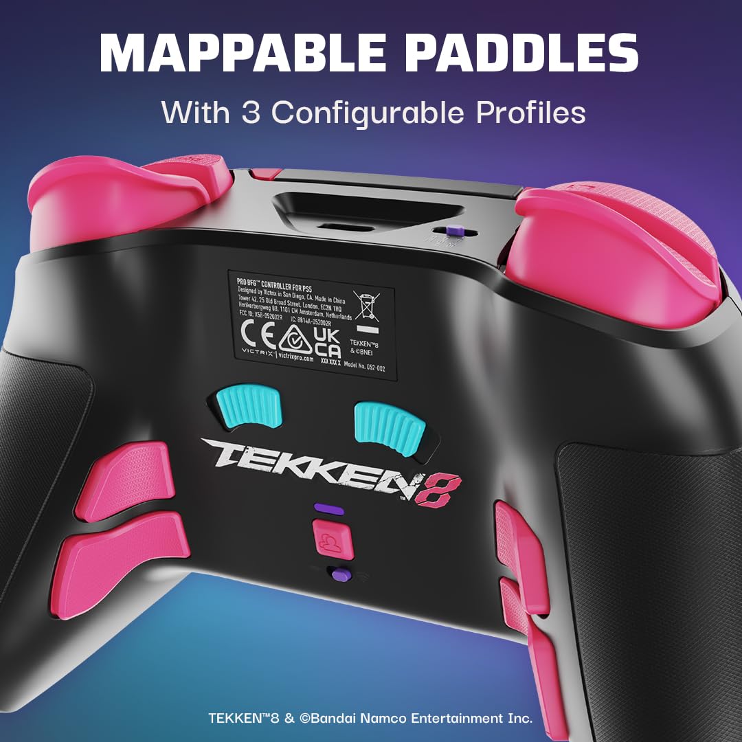 CONTROL INALÁMBRICO PARA GAMING VICTRIX PRO BFG TEKKEN 8 RAGE ART PARA PS5, PS4 Y PC - 4