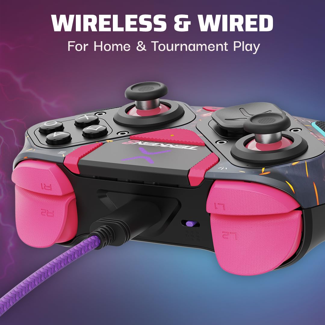 CONTROL INALÁMBRICO PARA GAMING VICTRIX PRO BFG TEKKEN 8 RAGE ART PARA PS5, PS4 Y PC - 5