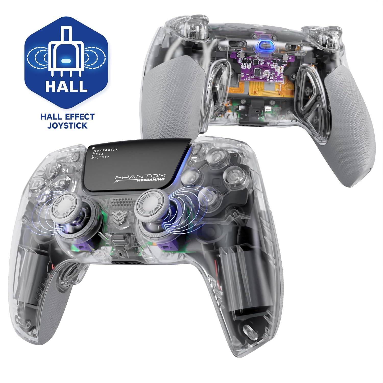 CONTROL INALÁMBRICO HEXGAMING PHANTOM PARA PS5 EXPLORER EDITION - 1