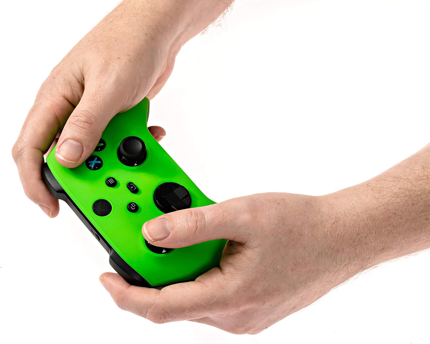 GAMEPAD XBOX ONE SERIES X S CRAZY CONTROLLERZ SOFT TOUCH VERDE NEÓN - 3