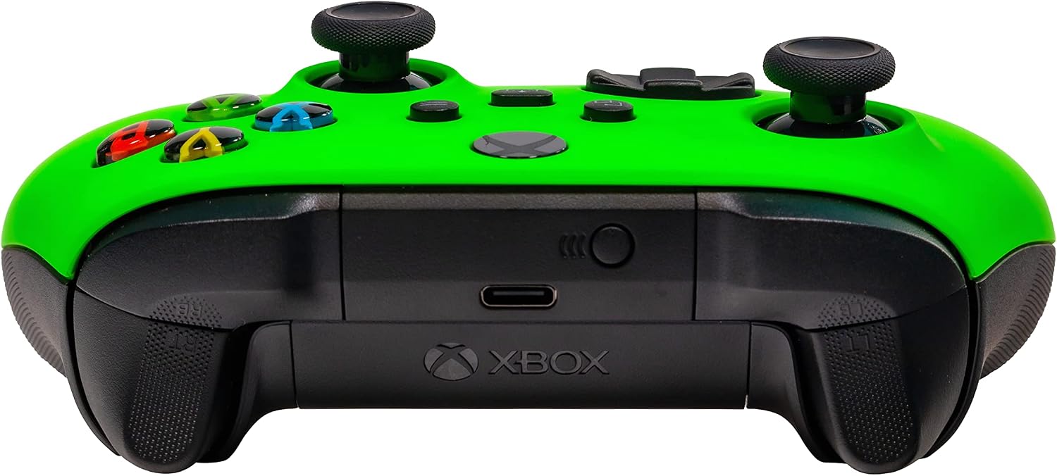 GAMEPAD XBOX ONE SERIES X S CRAZY CONTROLLERZ SOFT TOUCH VERDE NEÓN - 5