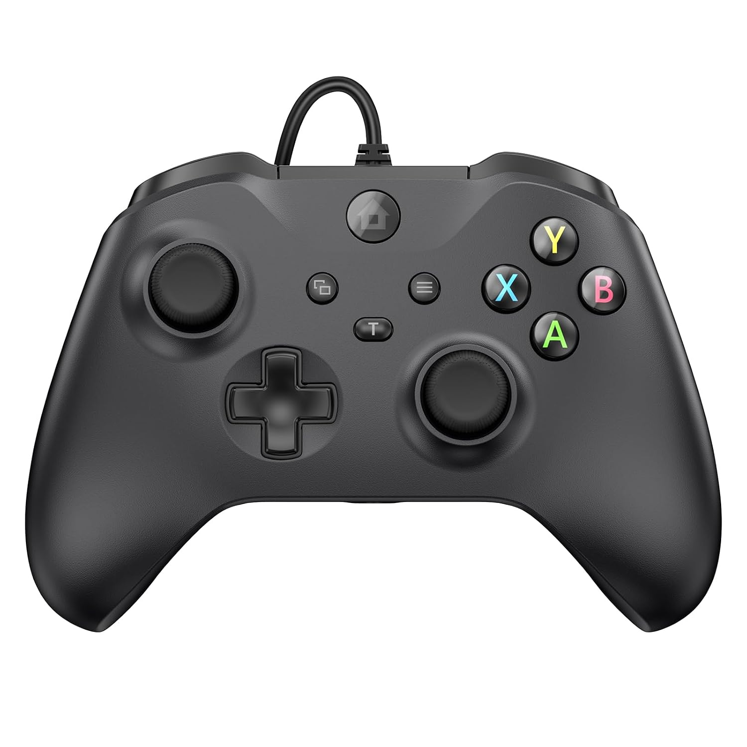 CONTROL CON CABLE KAMYLORUS PARA X-BOX/PC CON TURBO Y DOBLE VIBRACIÓN, NEGRO, CABLE 2.2 M - 1