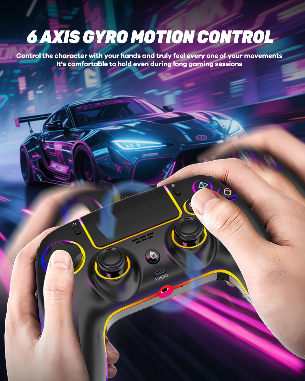 CONTROL INALÁMBRICO MYSTILUCK HALL-EFFECT PARA PS5, PC, MAC Y STEAM DECK - 5
