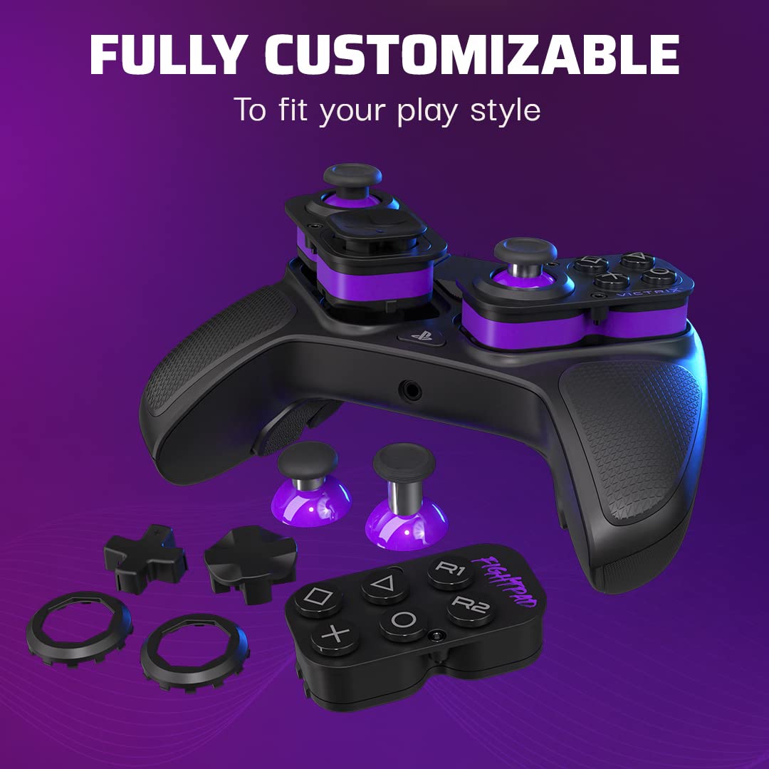 CONTROL INALÁMBRICO PARA GAMING PDP VICTRIX PRO BFG PARA PLAYSTATION 5, PS4 Y PC, MODULAR, BOTONES PROGRAMABLES, NEGRO - 2
