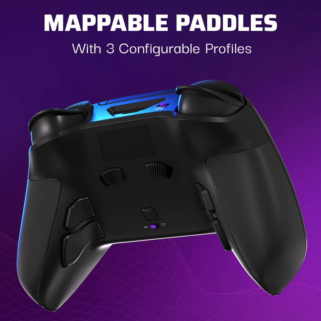 CONTROL INALÁMBRICO PARA GAMING PDP VICTRIX PRO BFG PARA PLAYSTATION 5, PS4 Y PC, MODULAR, BOTONES PROGRAMABLES, NEGRO - 4