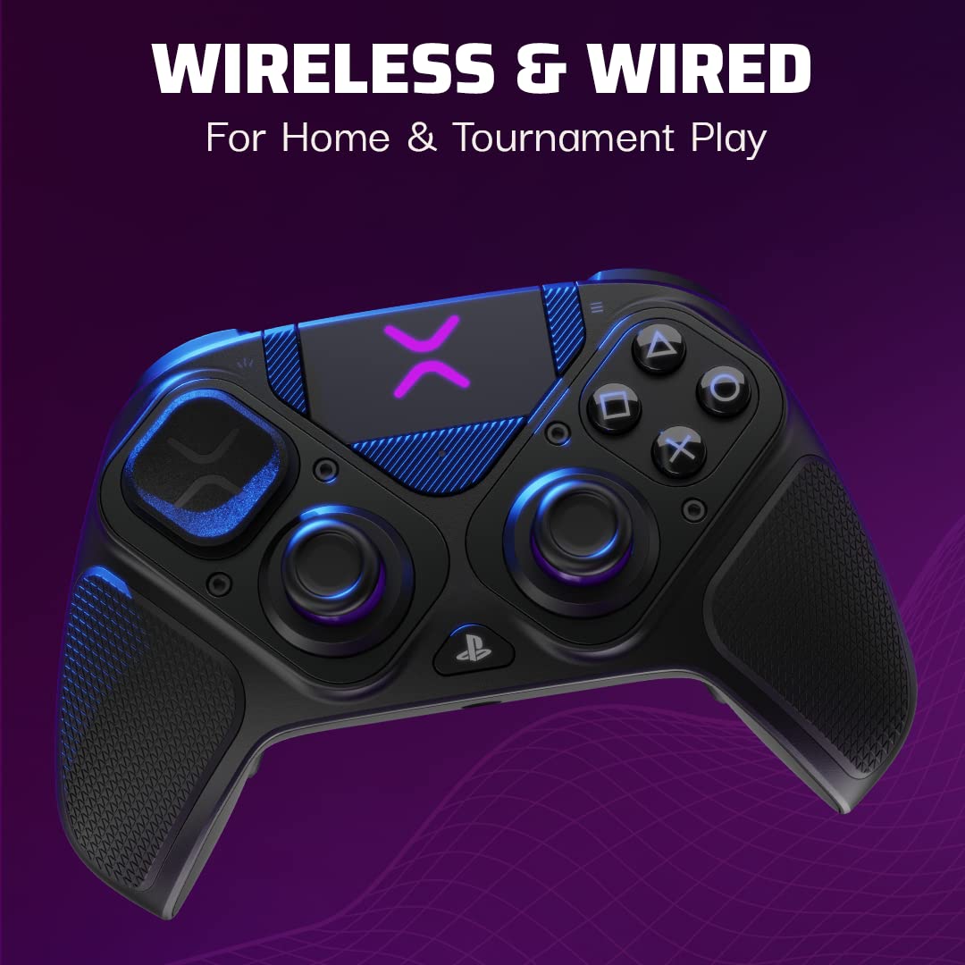 CONTROL INALÁMBRICO PARA GAMING PDP VICTRIX PRO BFG PARA PLAYSTATION 5, PS4 Y PC, MODULAR, BOTONES PROGRAMABLES, NEGRO - 5