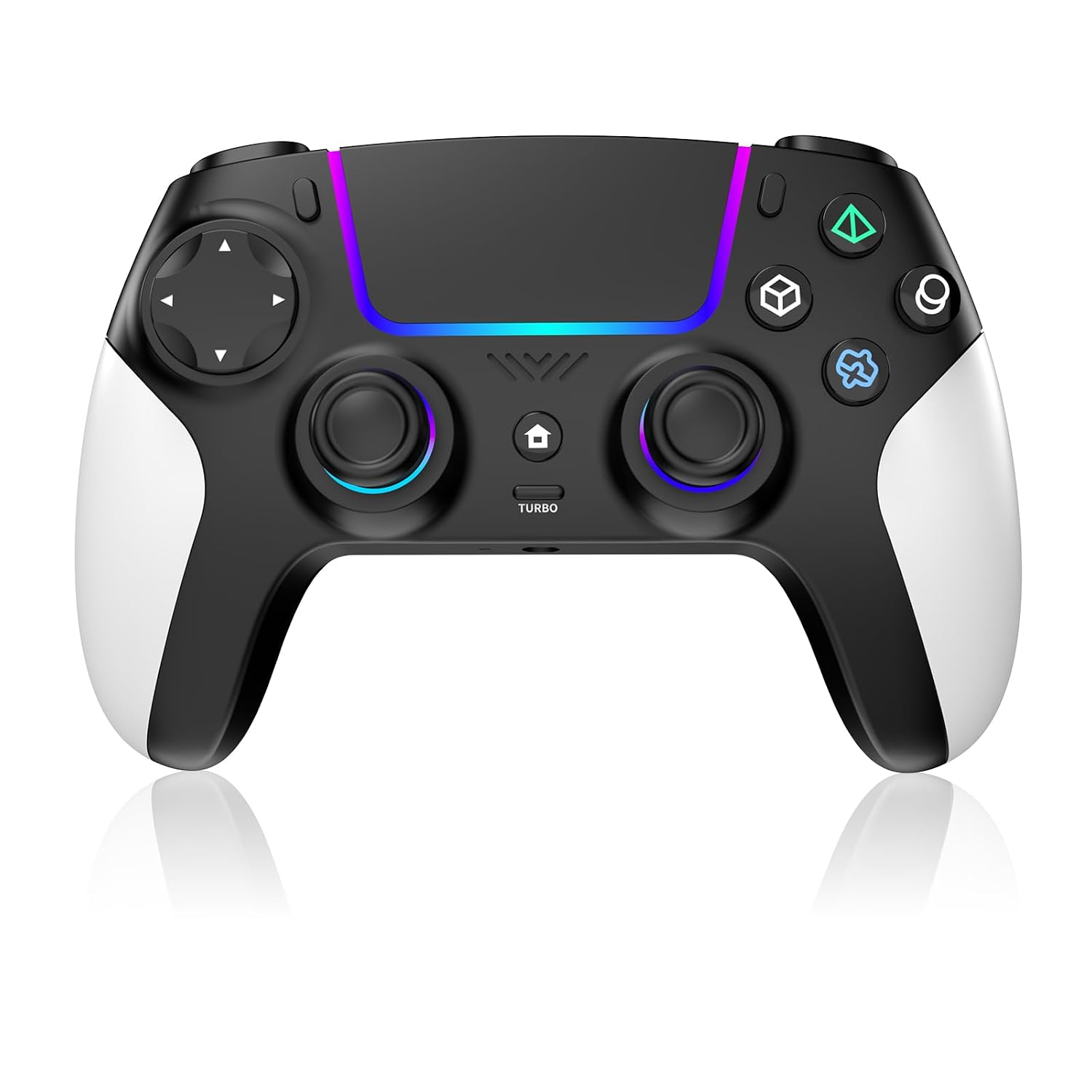CONTROL INALÁMBRICO PARA PS5 AFMVV CON LED RGB, TURBO, DOBLE VIBRACIÓN, GIROSCOPIO 6 EJES, TOUCHPAD, ERGONÓMICO, COMPATIBLE CON - 1