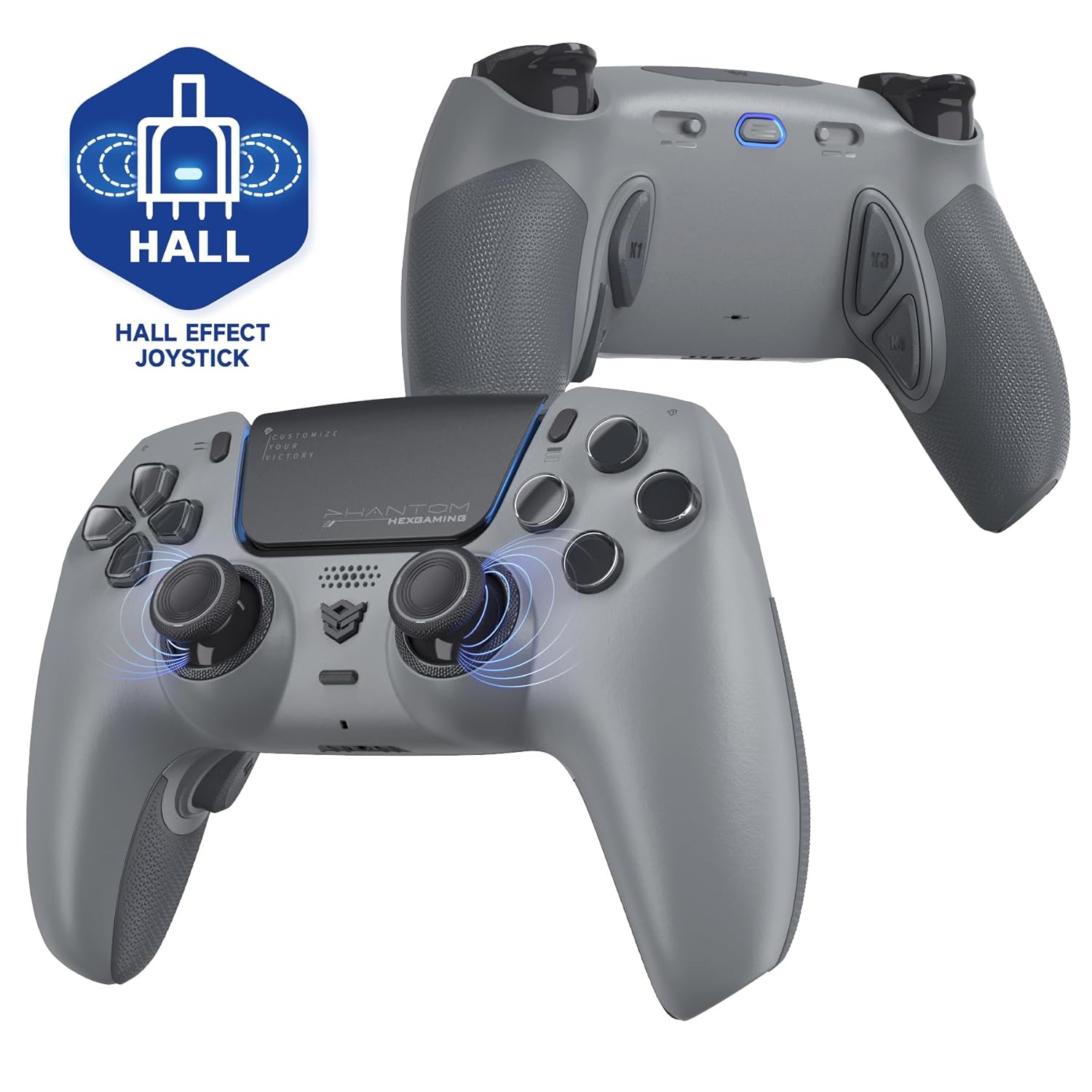 CONTROL INALÁMBRICO HEXGAMING PHANTOM PARA PS5 COLOR GRIS 1994 - 1