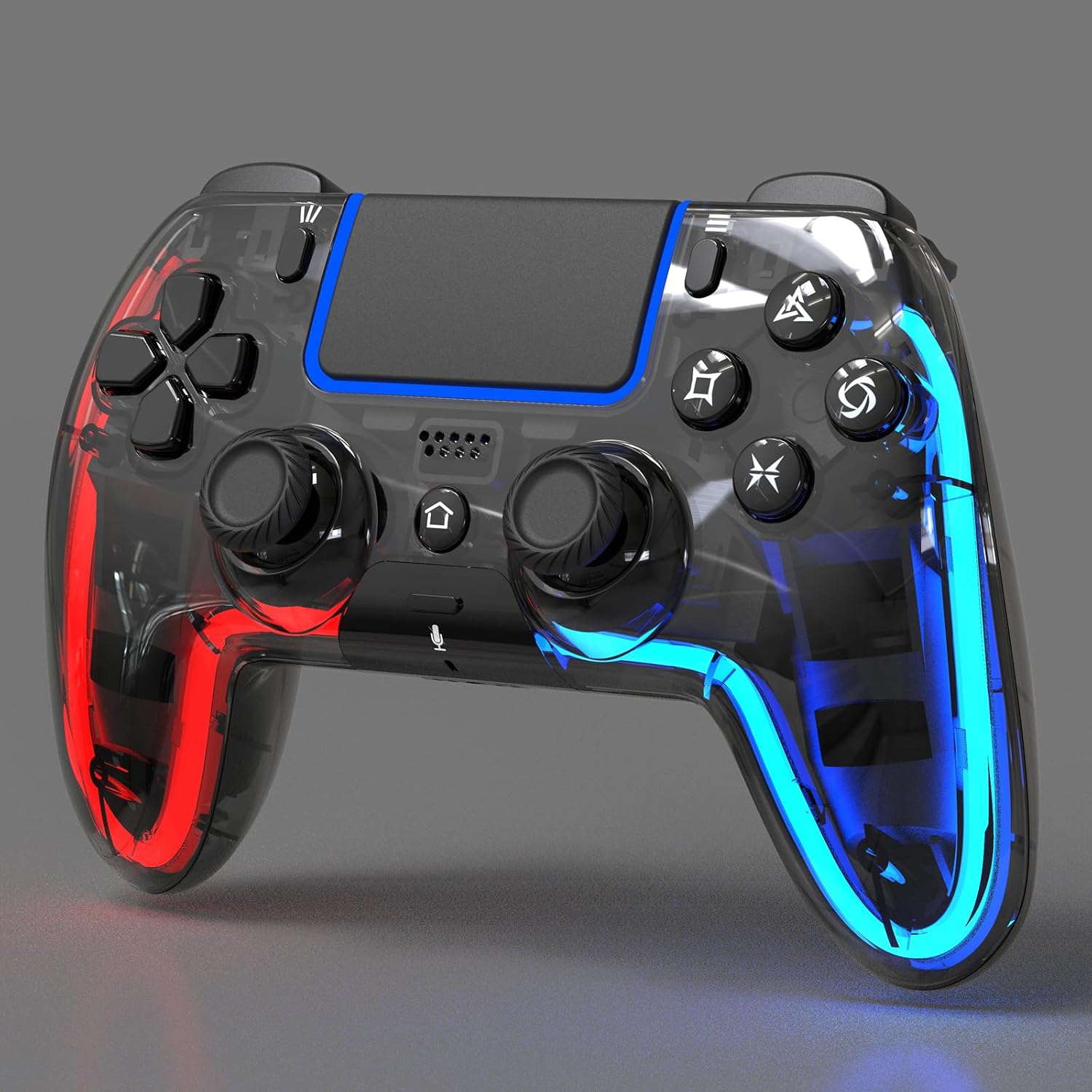 CONTROL INALÁMBRICO BETMI PARA PS5 PRO/SLIM/MAC/PC TRANSPARENTE NEGRO - 1