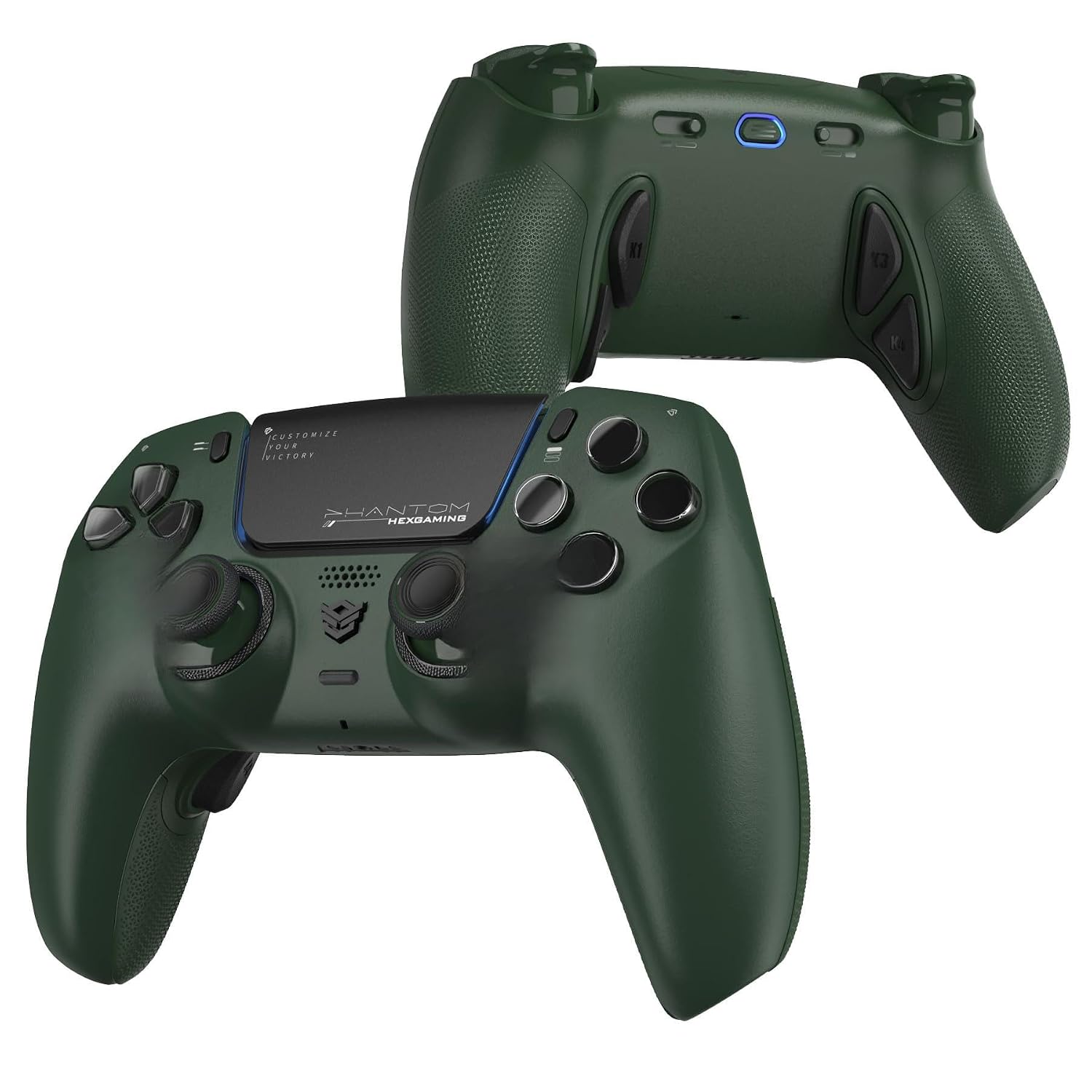 CONTROL INALÁMBRICO HEXGAMING PHANTOM PARA PS5 COLOR ESMERALDA - 1