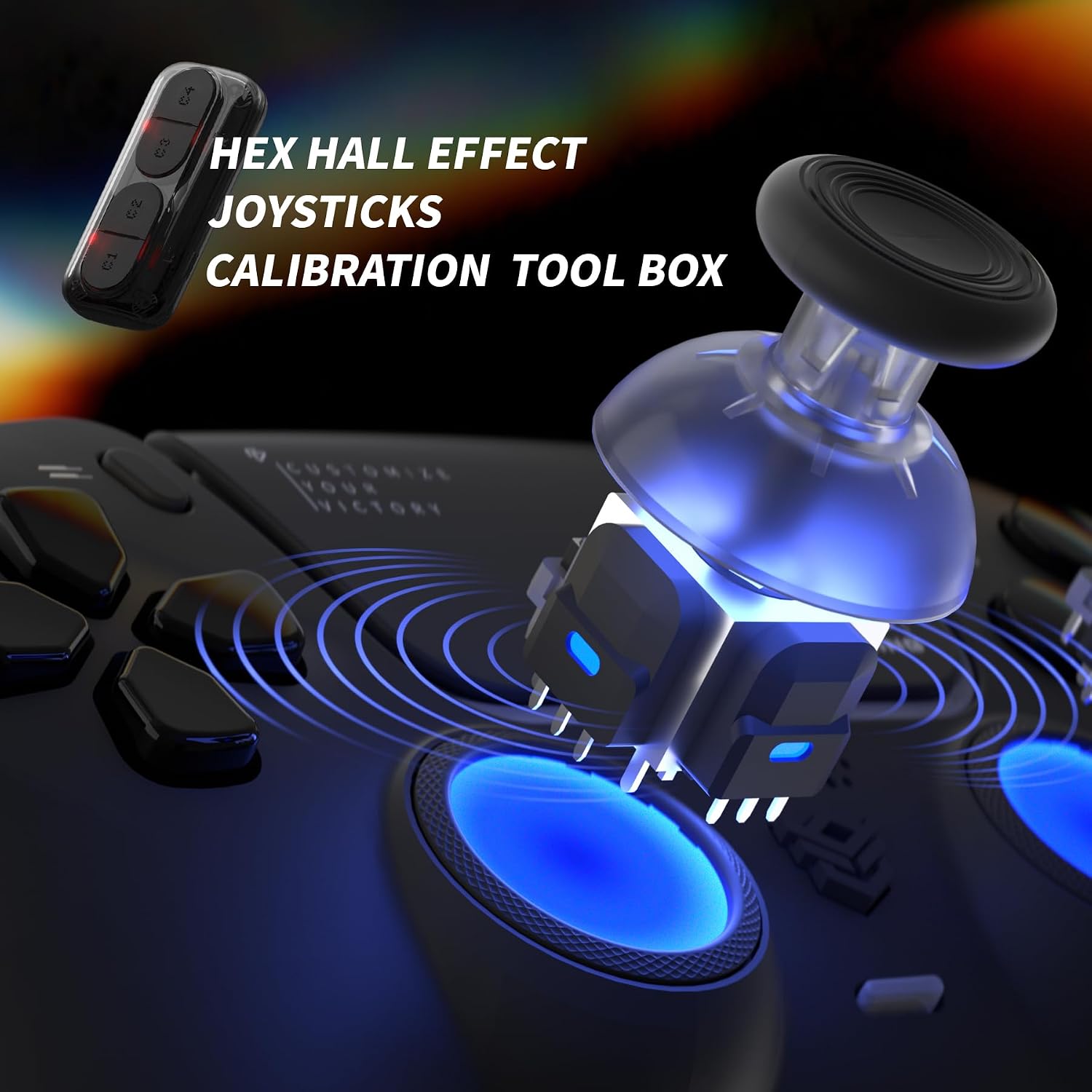CONTROL INALÁMBRICO HEXGAMING PHANTOM PARA PS5 COLOR ESMERALDA - 4