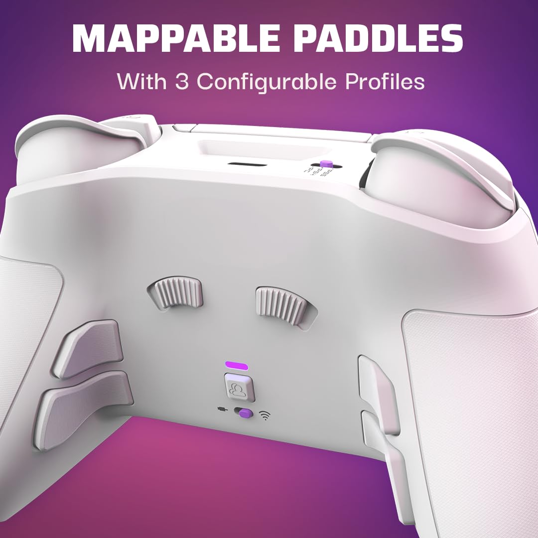 CONTROL INALÁMBRICO PARA GAMING PDP VICTRIX PRO BFG PARA PLAYSTATION 5, PS4 Y PC, MODULAR, BLANCO - 3